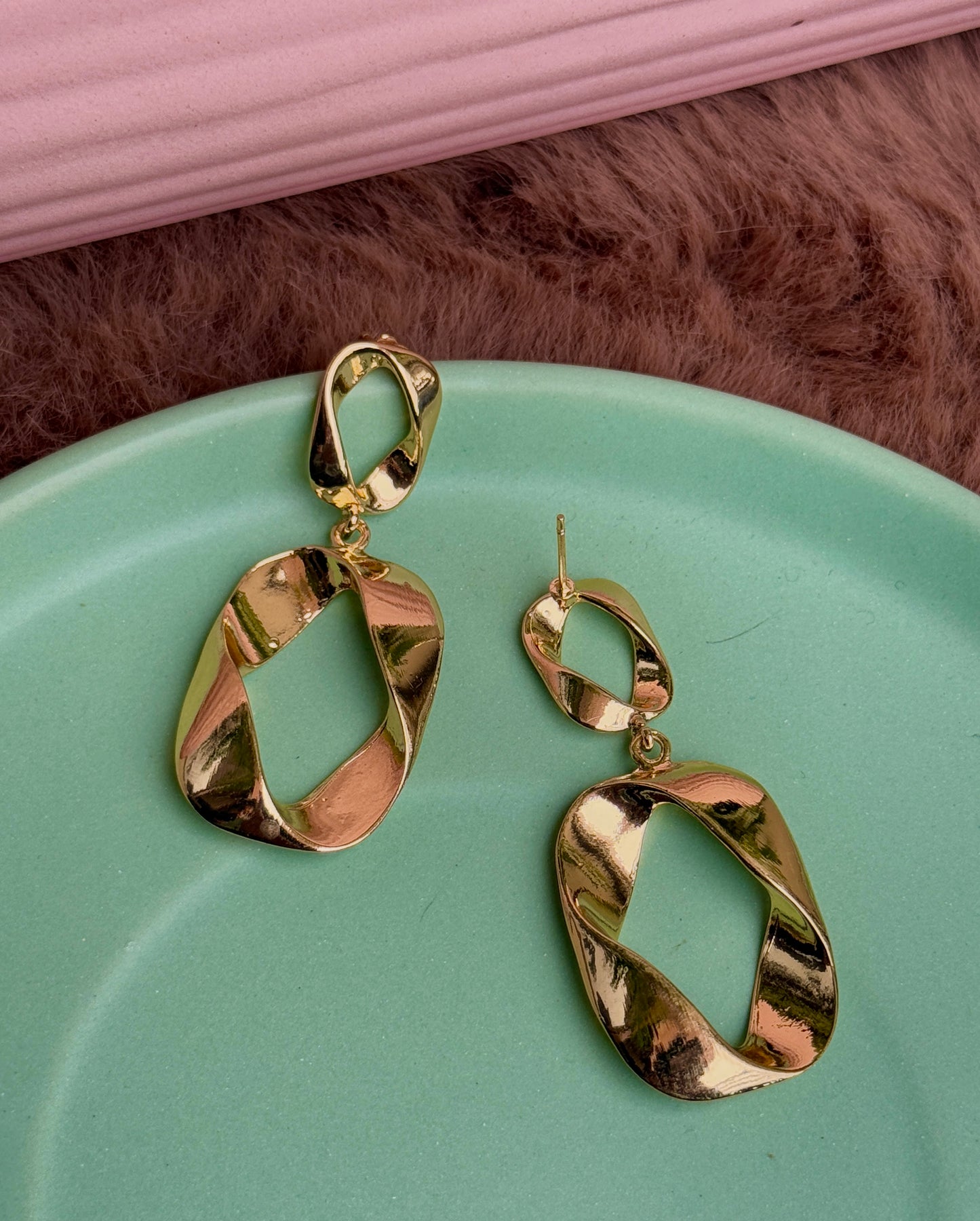 18 KT Gold-Plated Anti-Tarnish Hanging Earrings