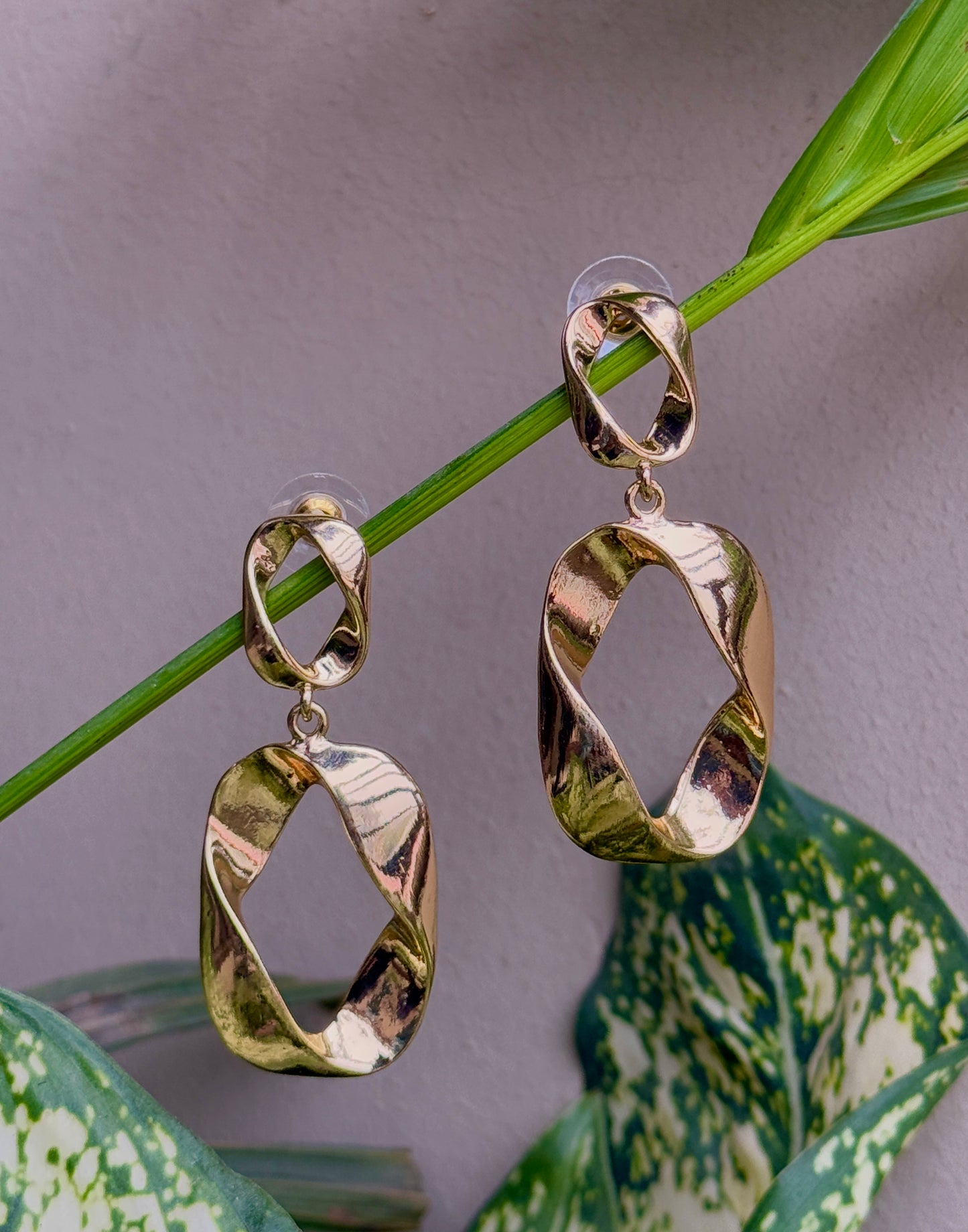 18 KT Gold-Plated Anti-Tarnish Hanging Earrings