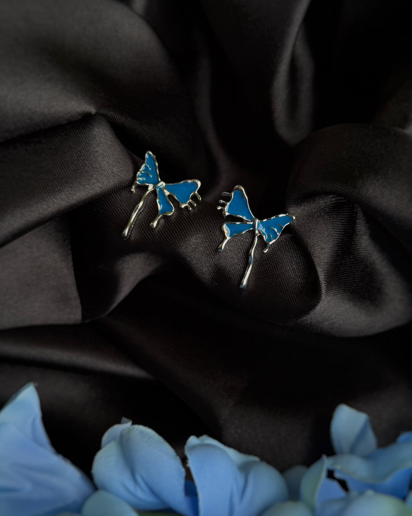 Anti-Tarnish Dual Butterfly Earrings