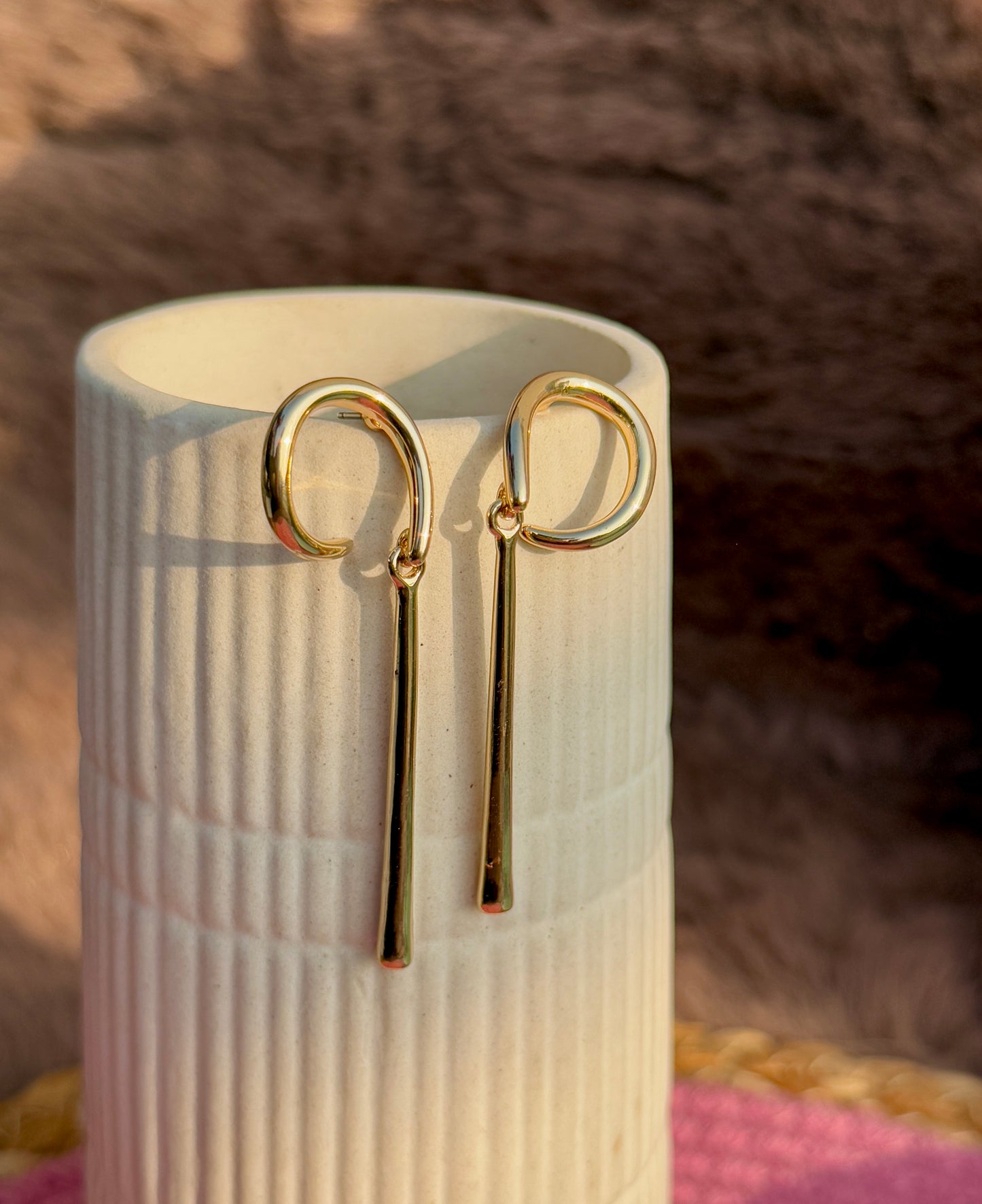 Aqua Drop Retro Earrings | Anti-Tarnish