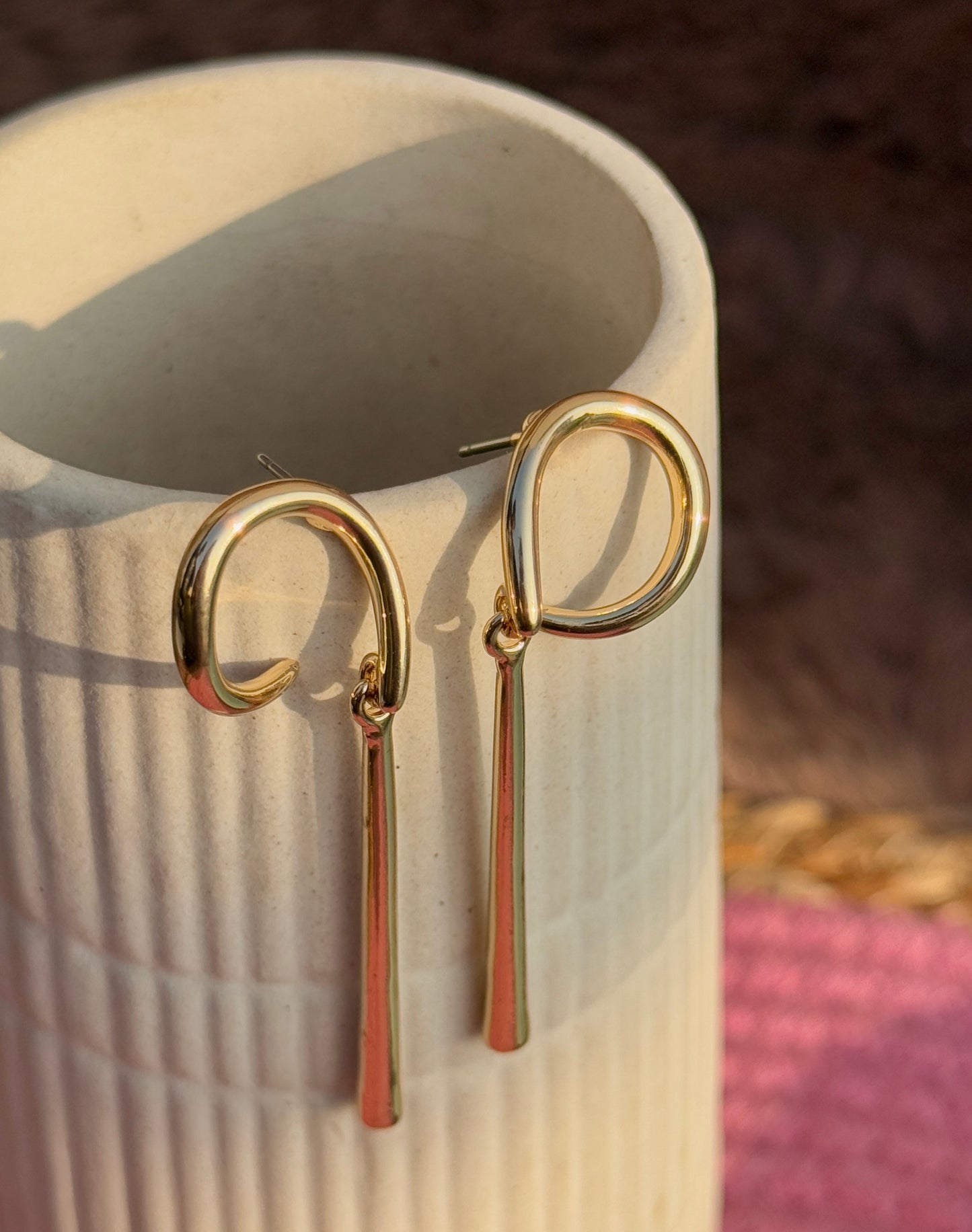 Aqua Drop Retro Earrings | Anti-Tarnish