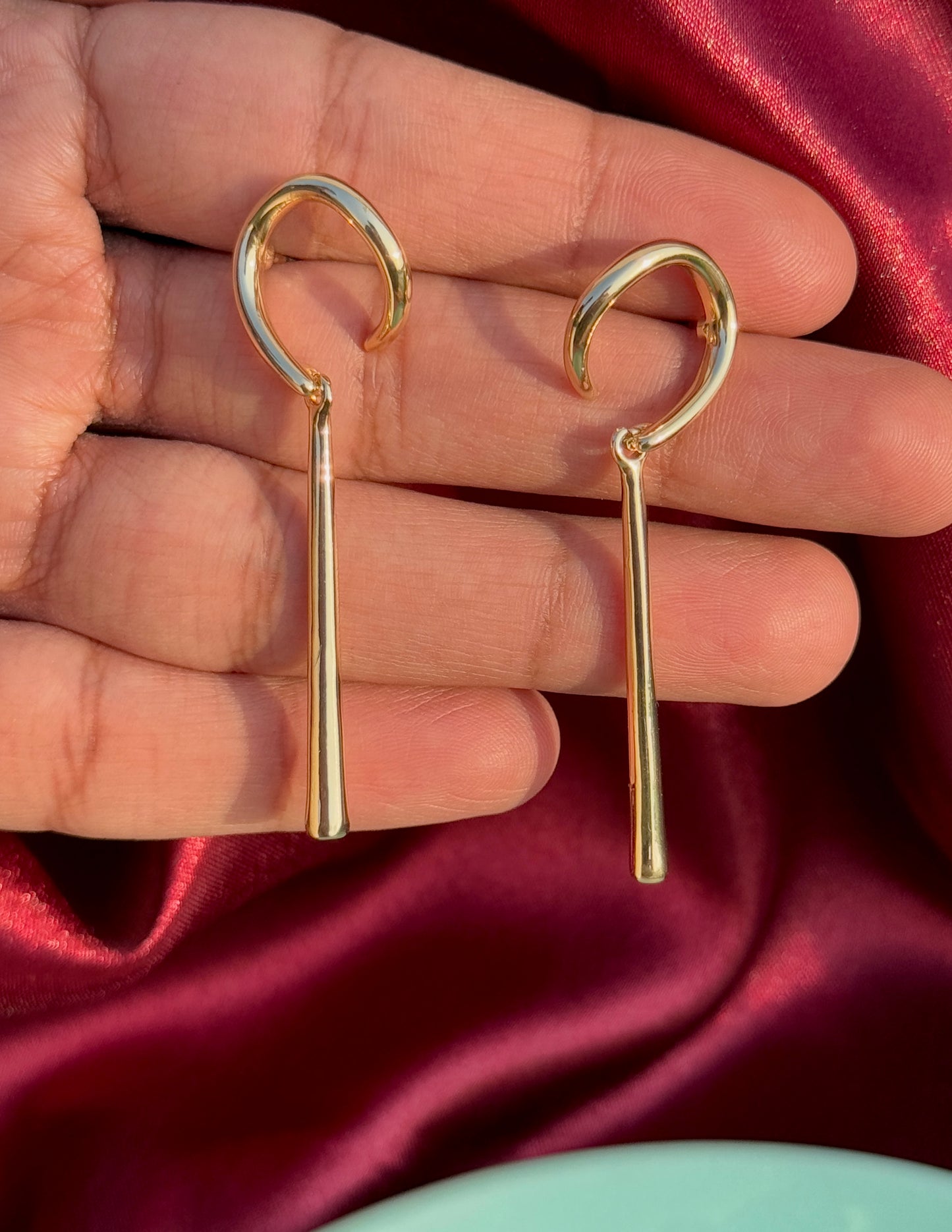Aqua Drop Retro Earrings | Anti-Tarnish