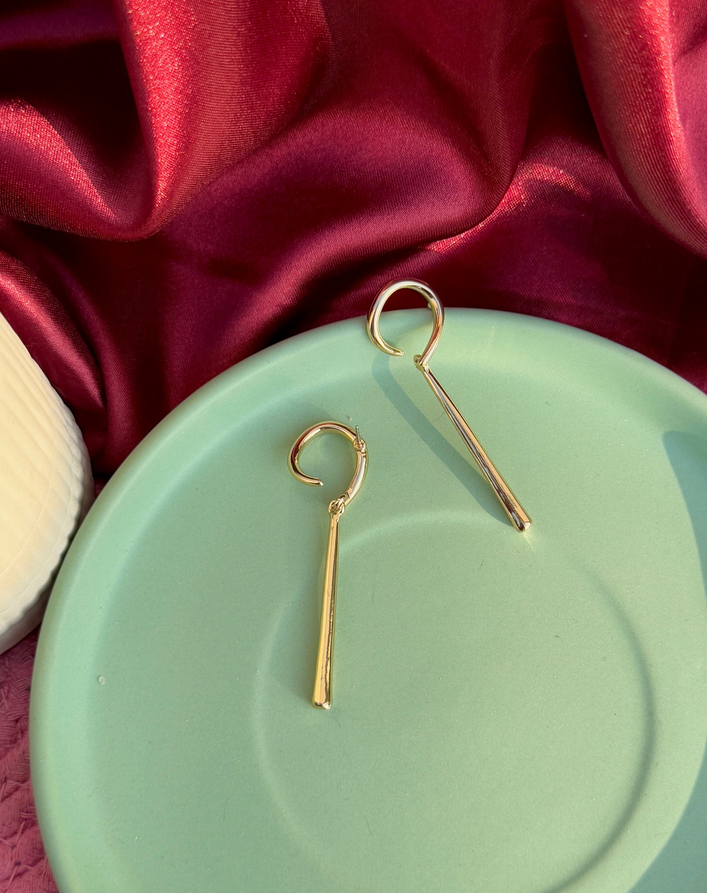 Aqua Drop Retro Earrings | Anti-Tarnish