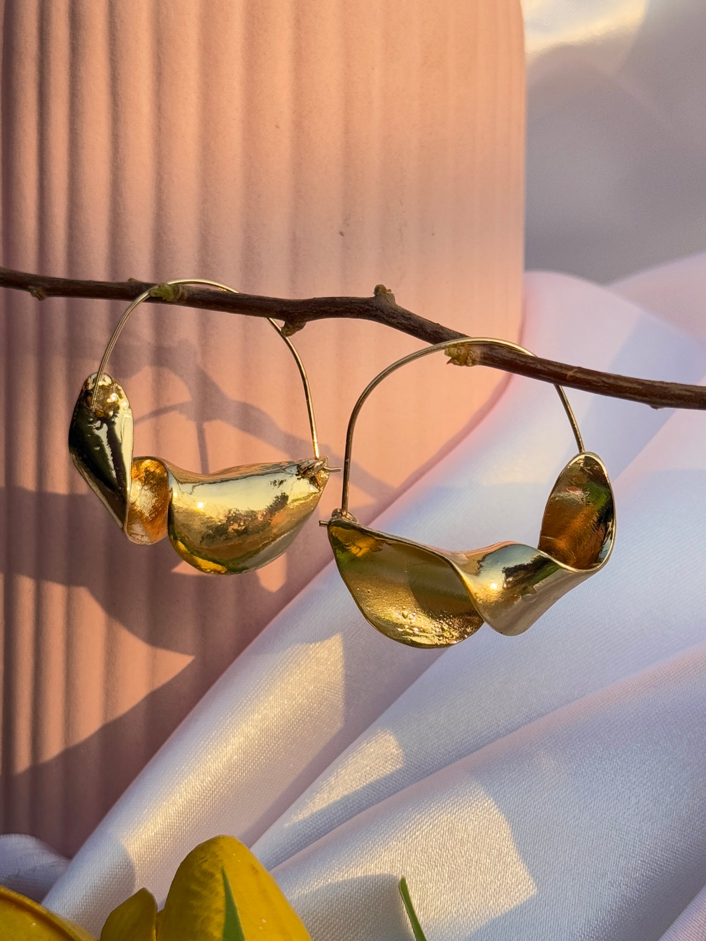Anti-Tarnish Twisted Fula Earrings
