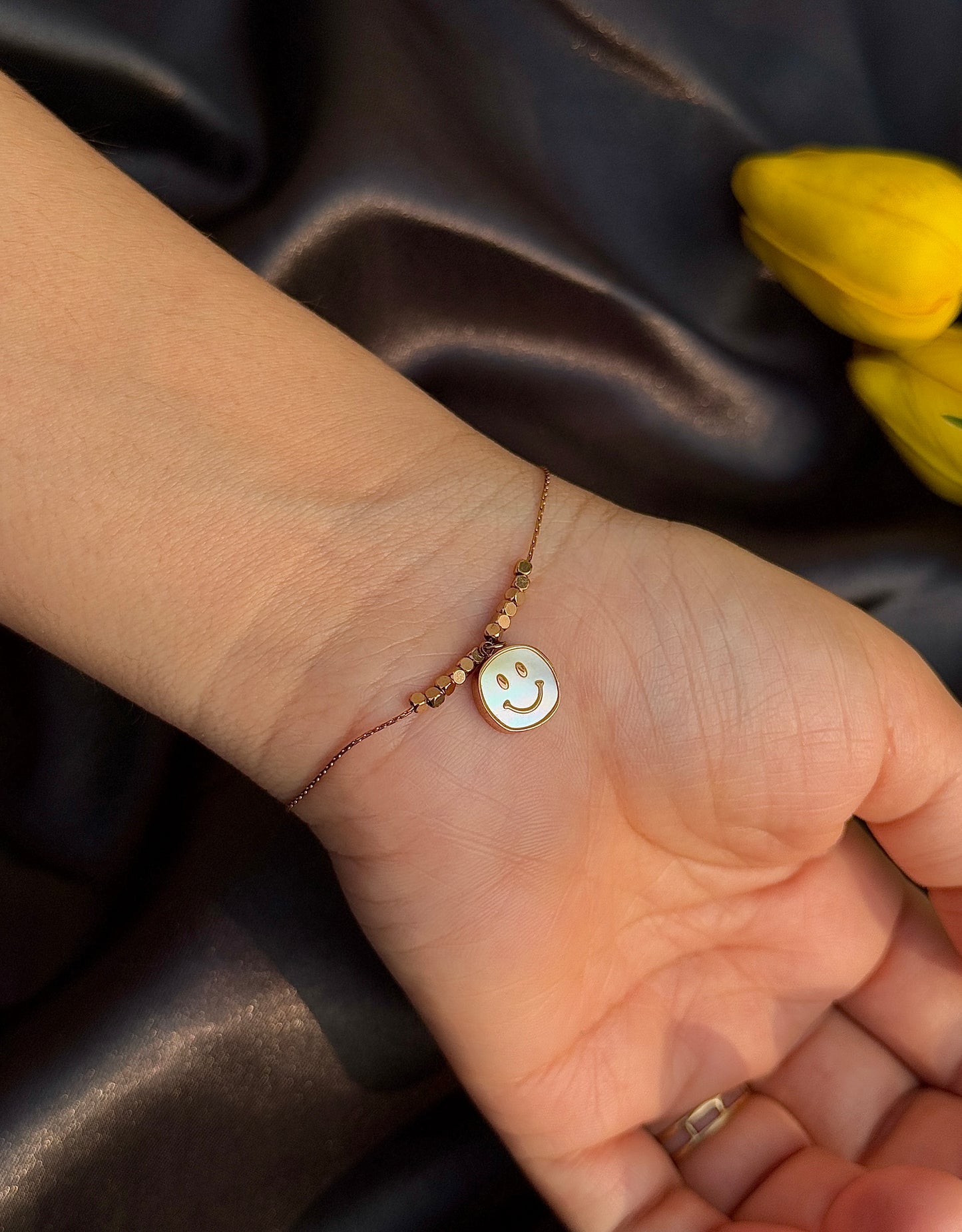Smiley Charm Anti-Tarnish Bracelets