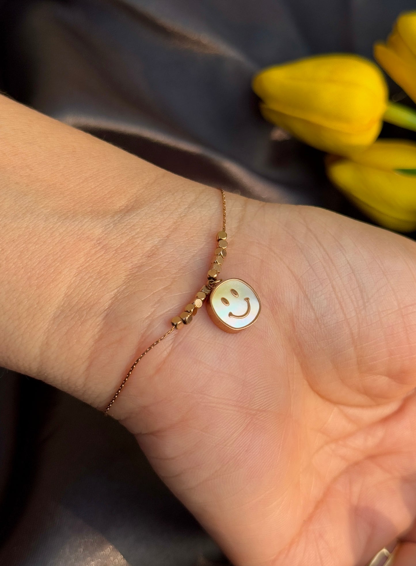 Smiley Charm Anti-Tarnish Bracelets