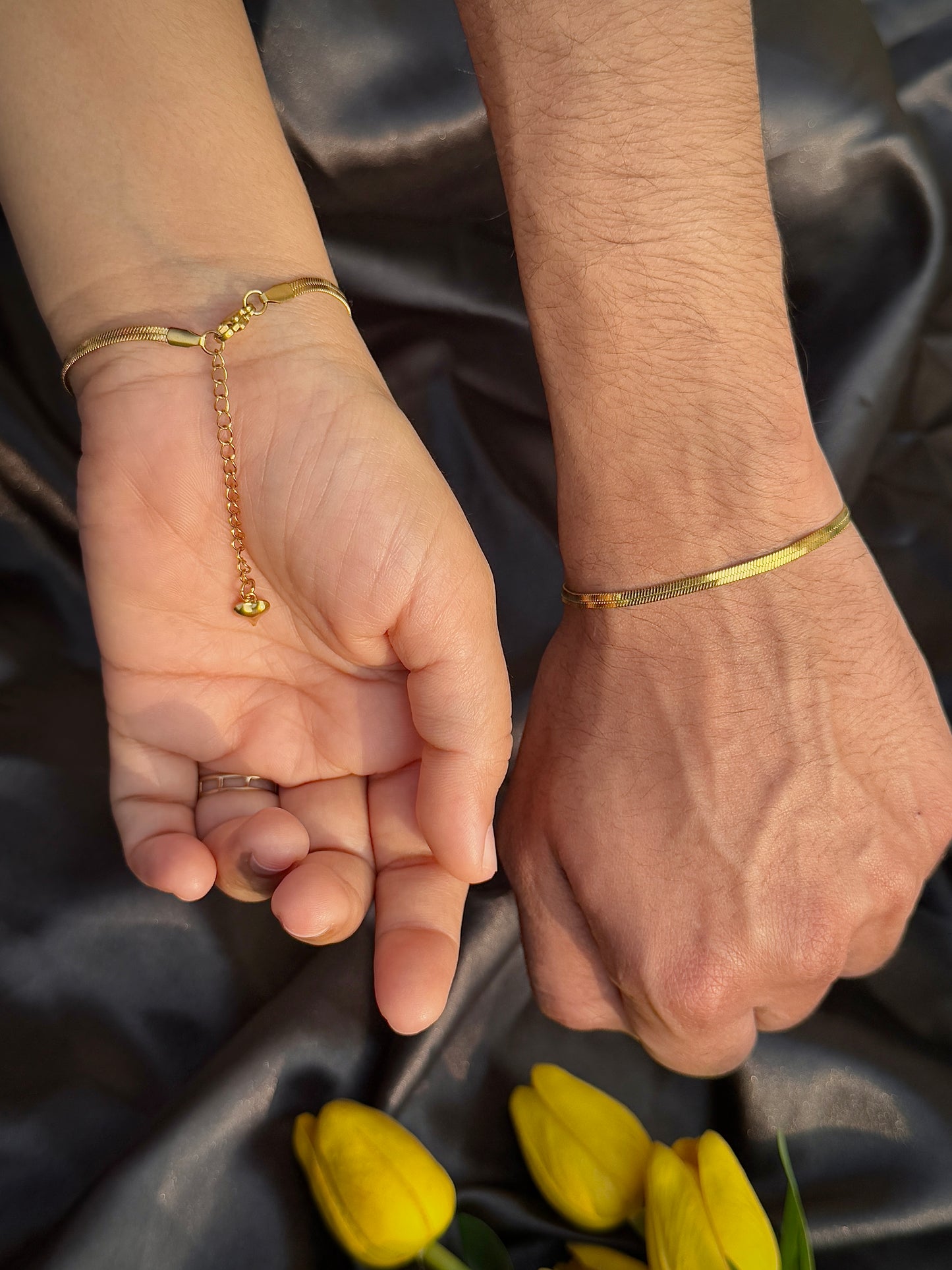 Love Bracelets for Couples | Gold Anti-Tarnish Matching Bracelets