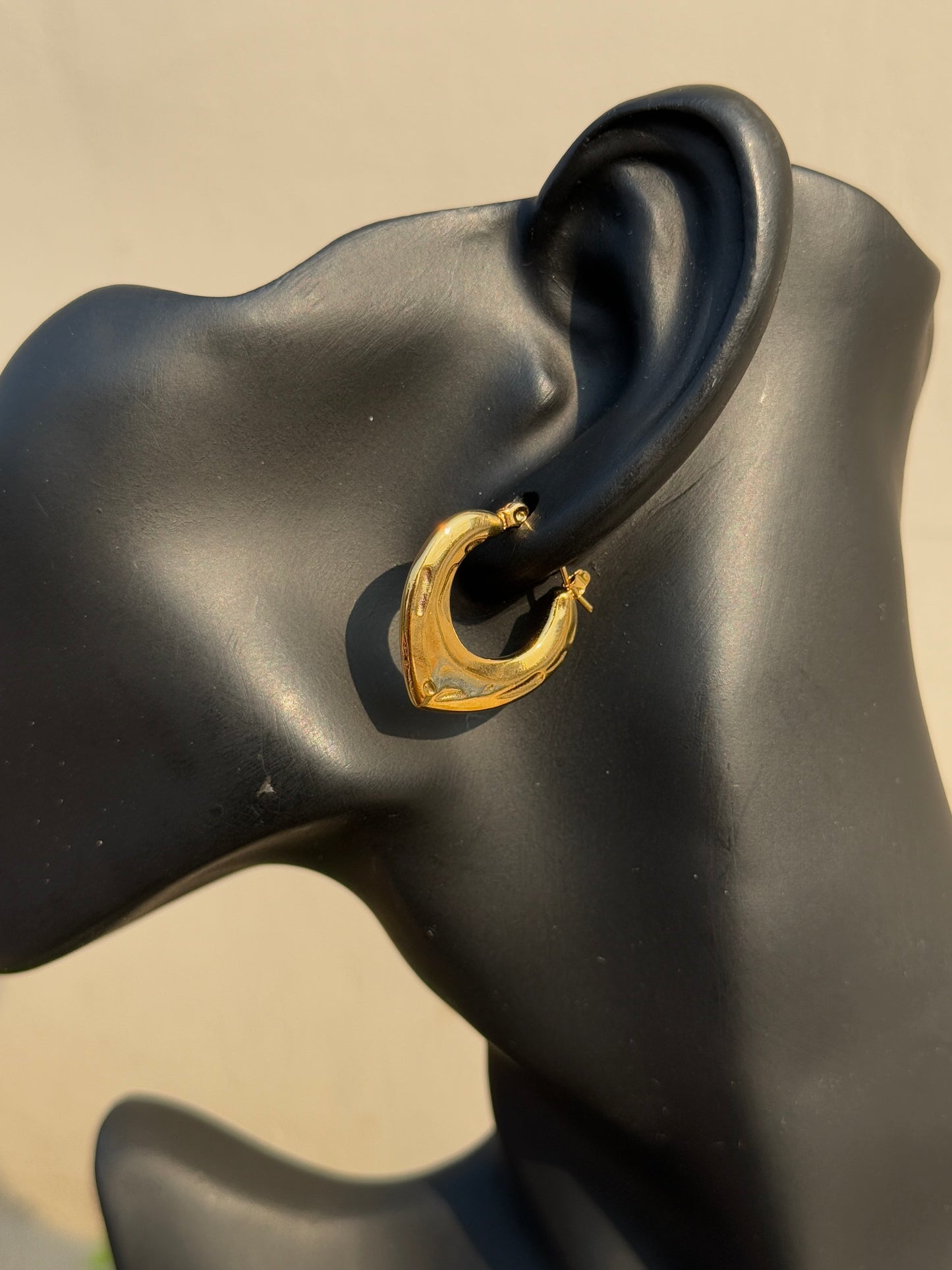 Anti-Tarnish V-Shaped 18KT Gold Plated Earrings | Waterproof & Hypoallergenic