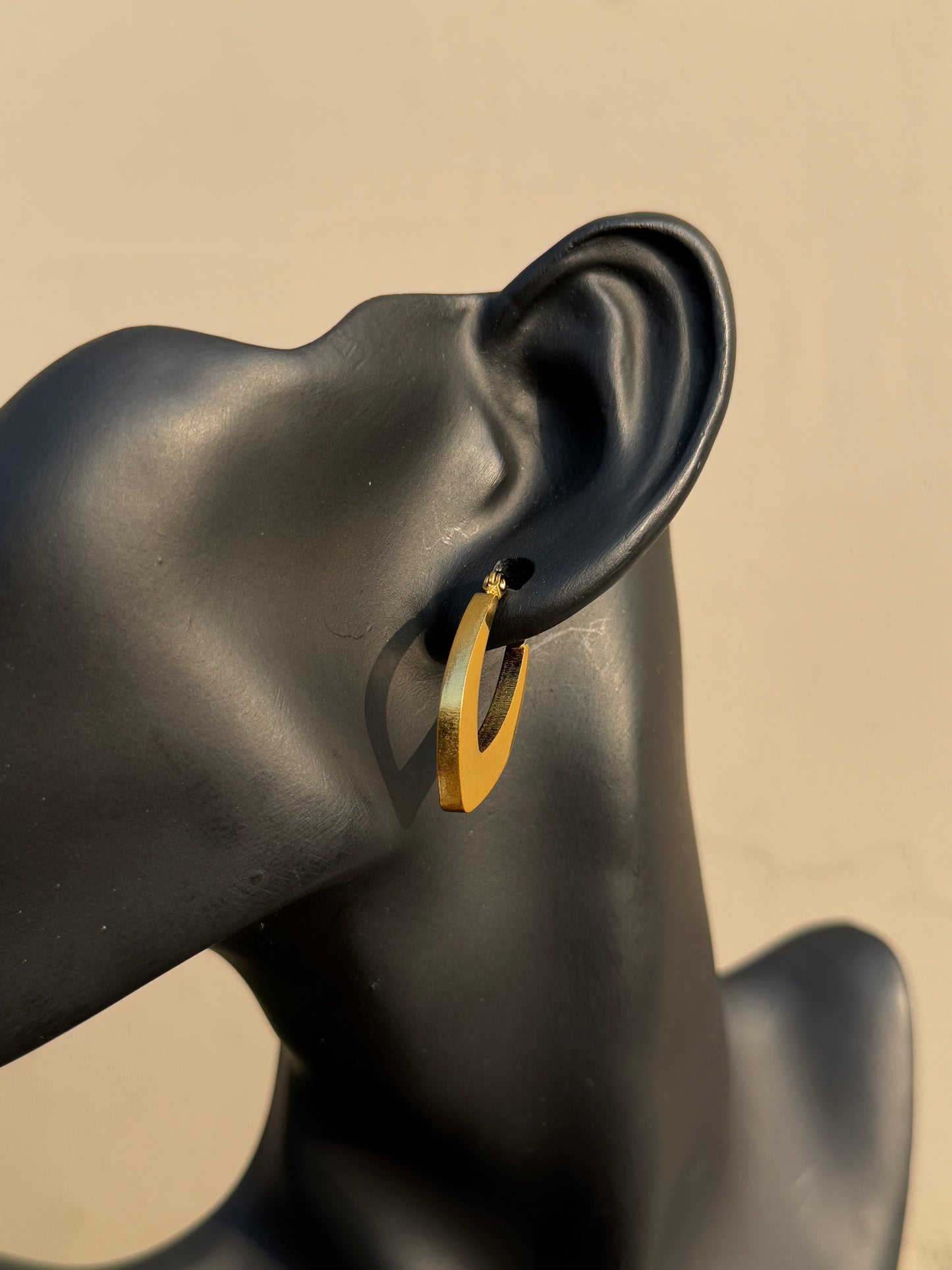 Anti-Tarnish Matte 18KT Gold Plated Earrings | Waterproof & Hypoallergenic