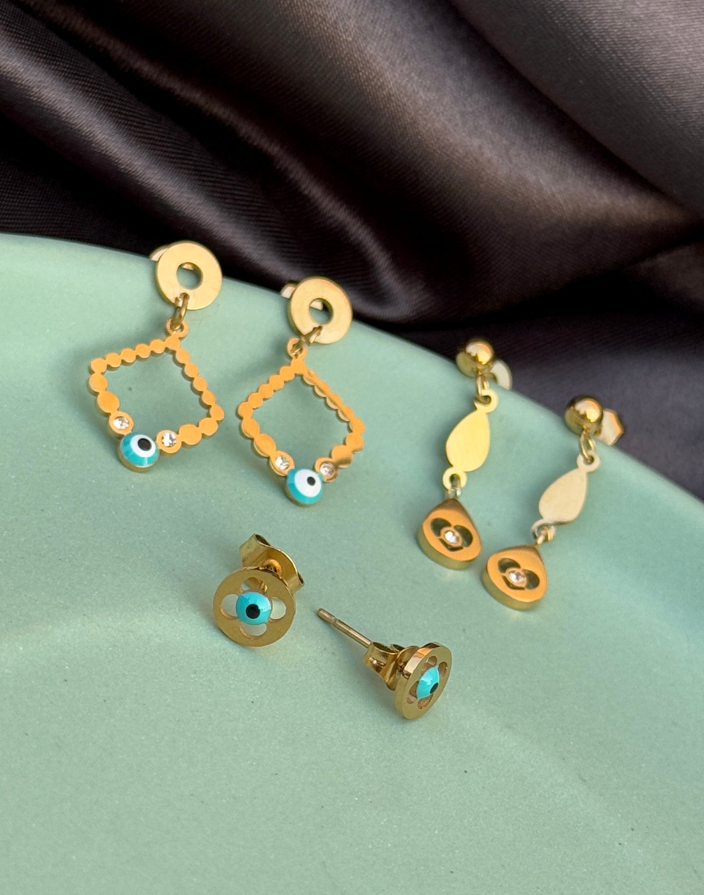 Anti-Tarnish Set of 3 Daily Wear Earrings | Jhumki Wala