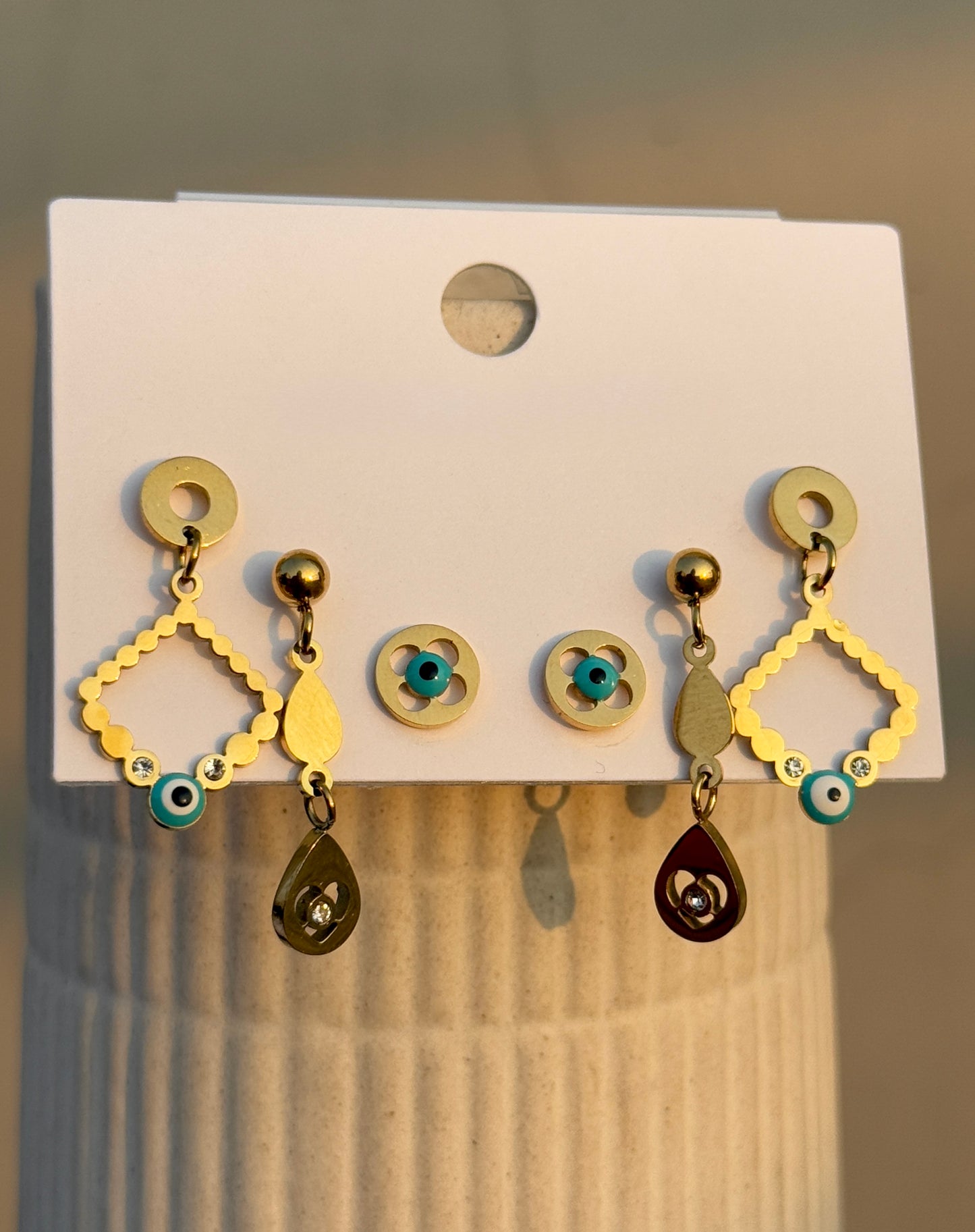 Anti-Tarnish Set of 3 Daily Wear Earrings | Jhumki Wala
