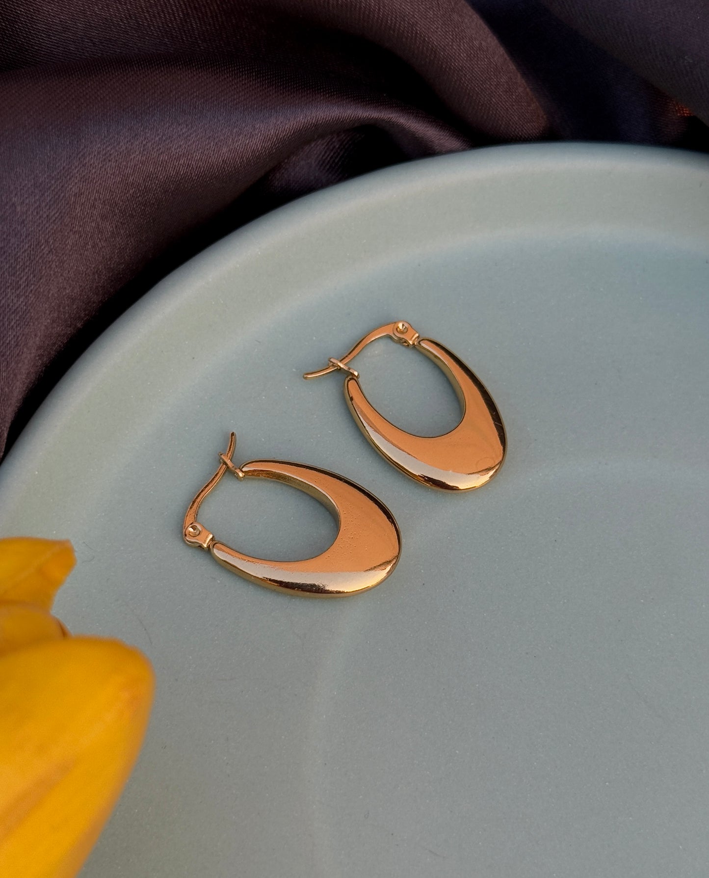 Anti-Tarnish U-Shaped 18KT Gold Plated Earrings | Waterproof & Hypoallergenic
