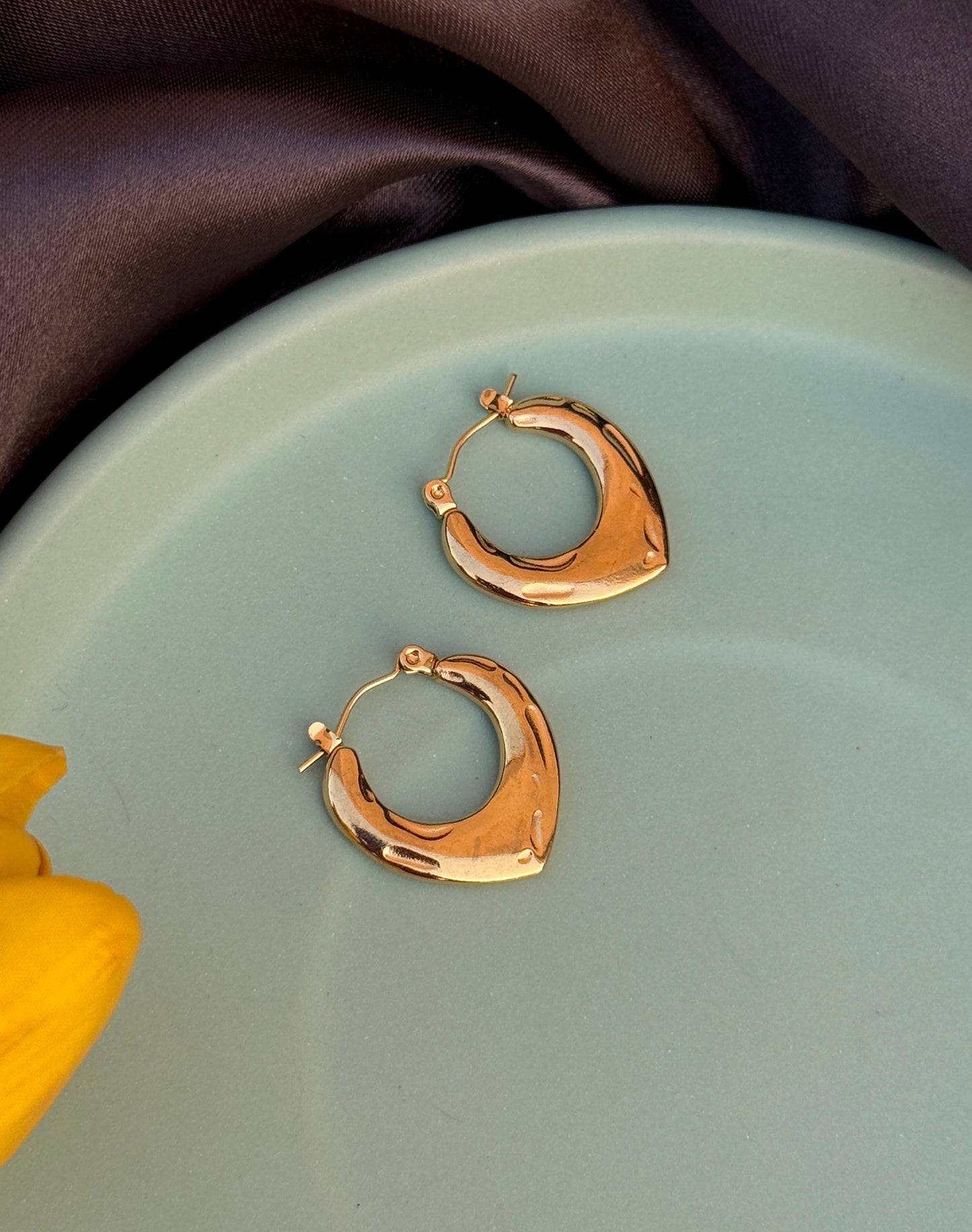 Anti-Tarnish V-Shaped 18KT Gold Plated Earrings | Waterproof & Hypoallergenic