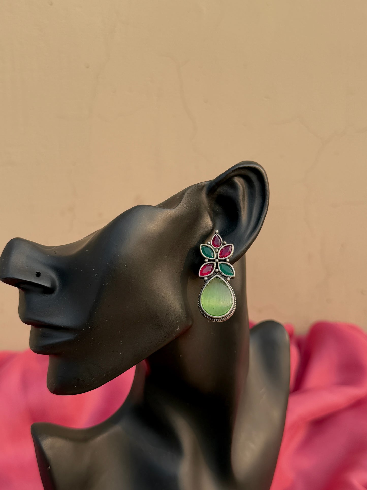 Multi-Colour Monalisa Stone Earrings