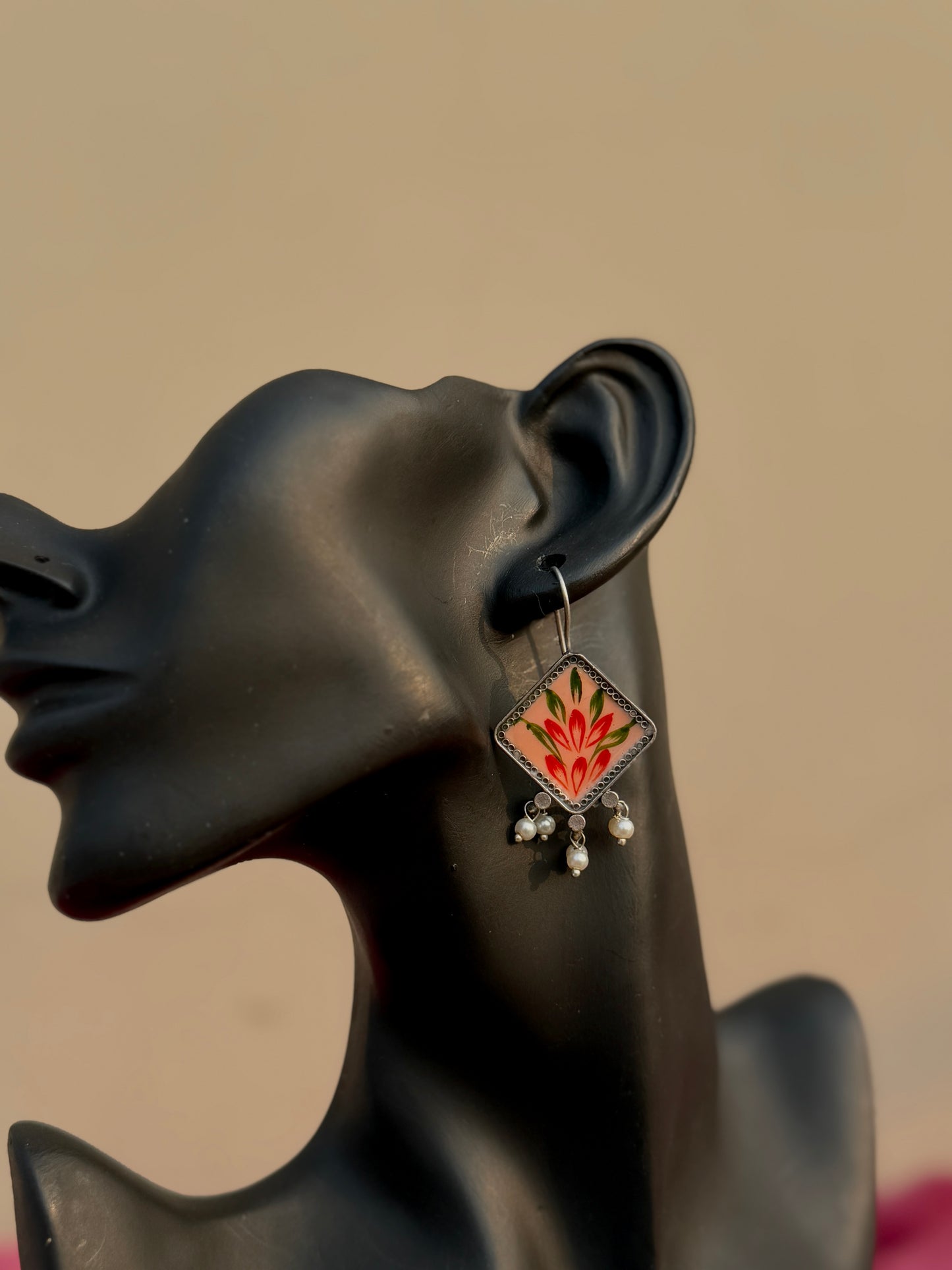 Hand-Painted Hook Earrings