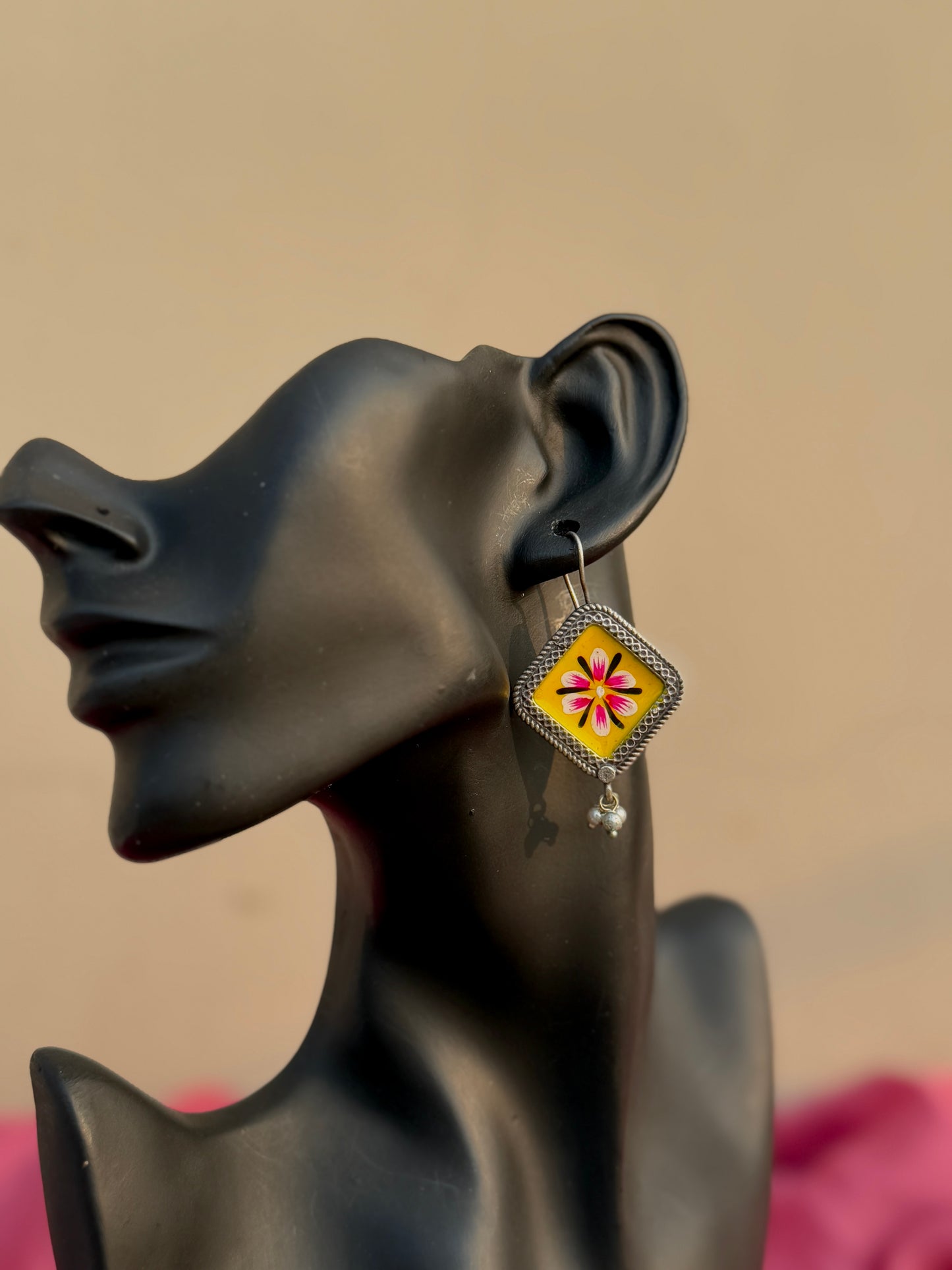 Hand-Painted Hook Earrings
