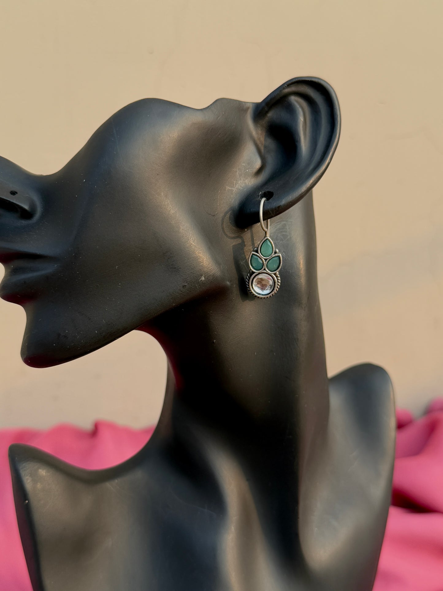 German Silver Lightweight Daily Wear Hook Earrings