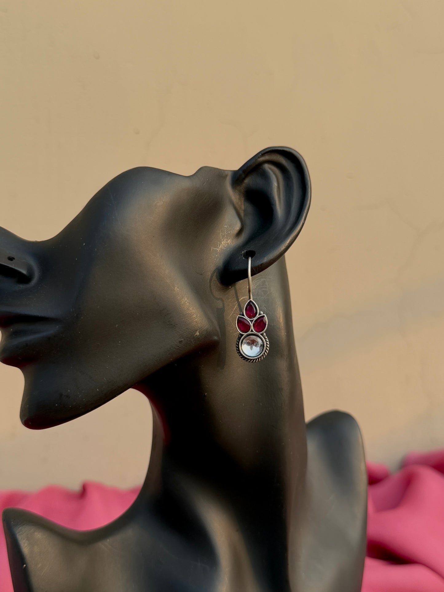 German Silver Lightweight Daily Wear Hook Earrings