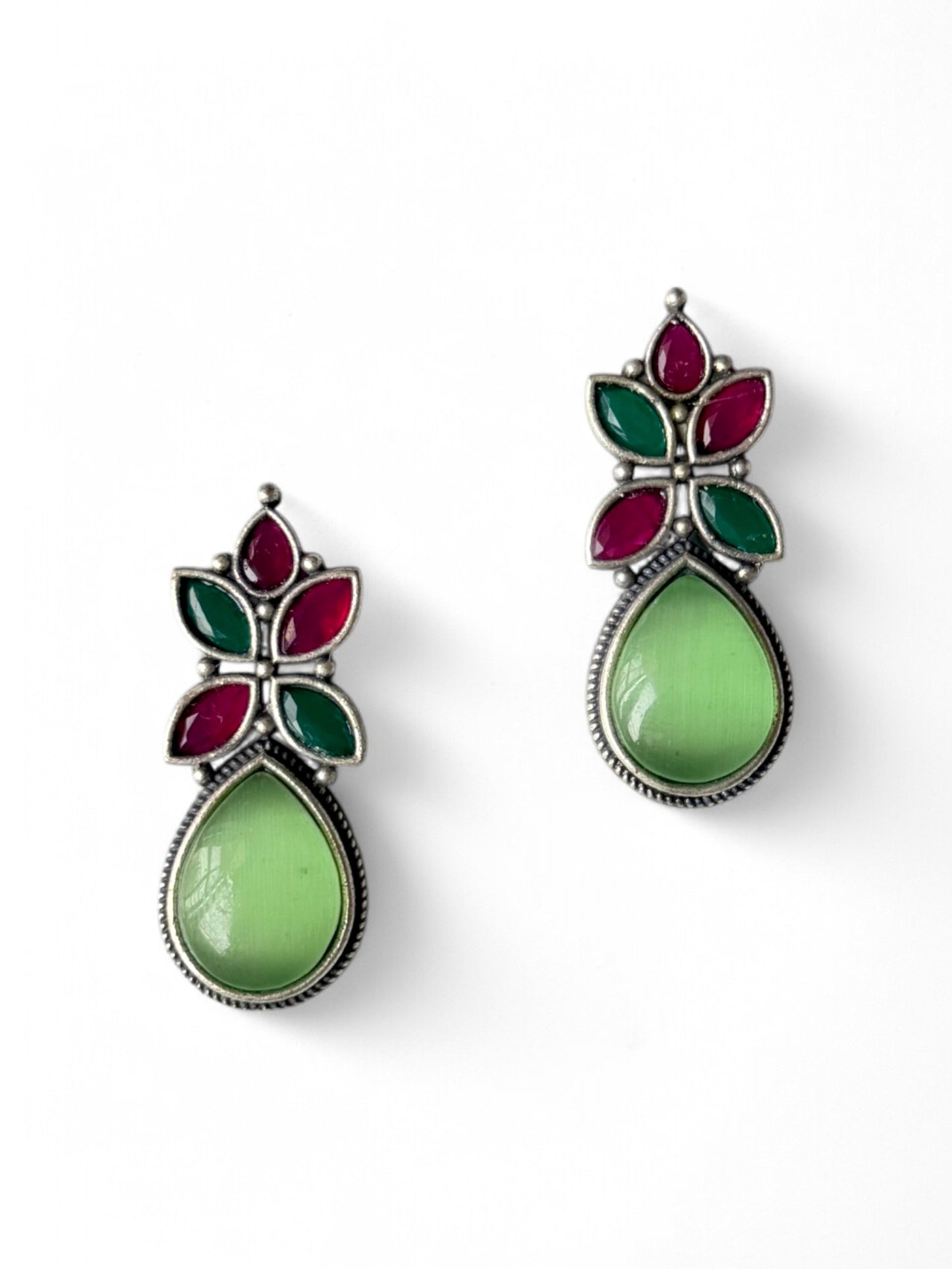 Multi-Colour Monalisa Stone Earrings