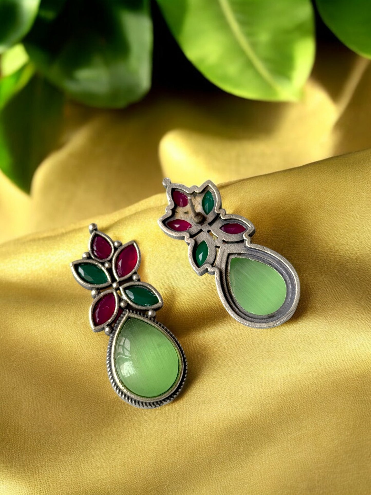 Multi-Colour Monalisa Stone Earrings