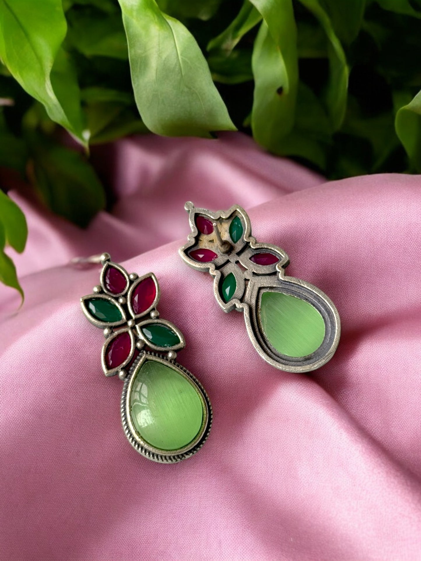 Multi-Colour Monalisa Stone Earrings