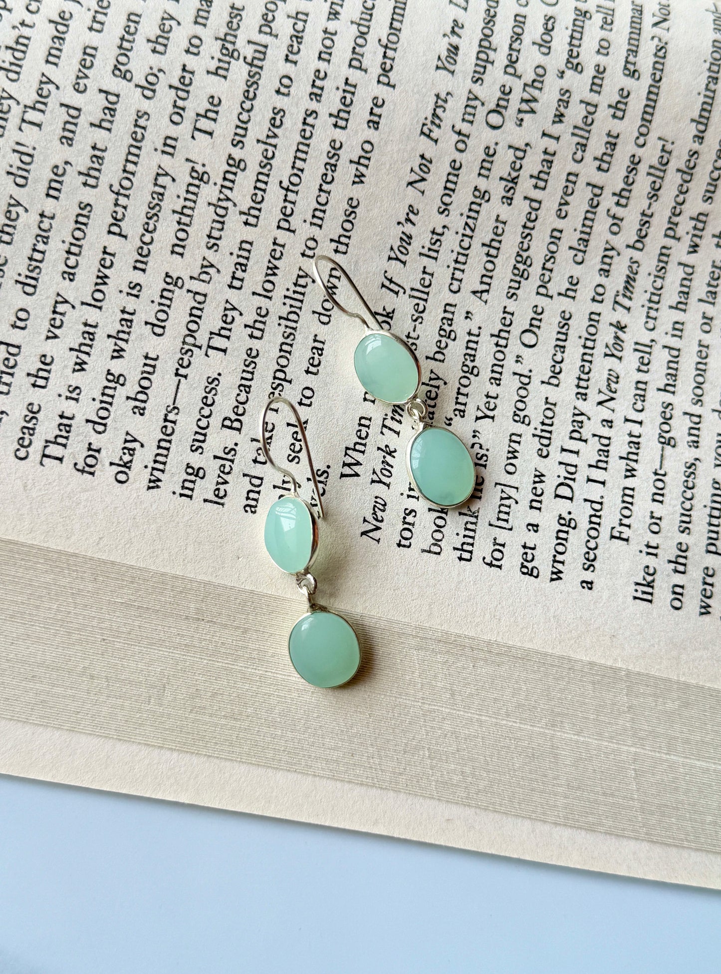 Dual Silk Stone Drop Earrings | Elegant & Timeless