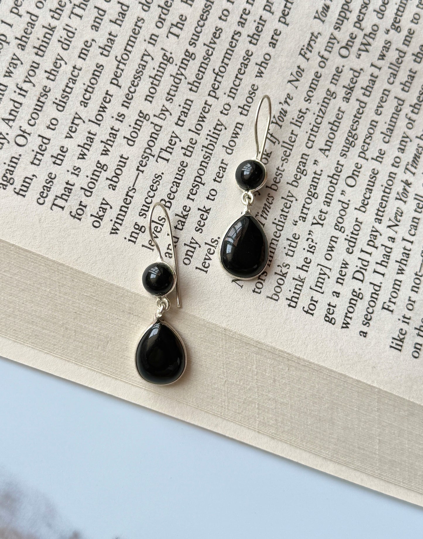 Dual Silk Stone Drop Earrings | Elegant & Timeless