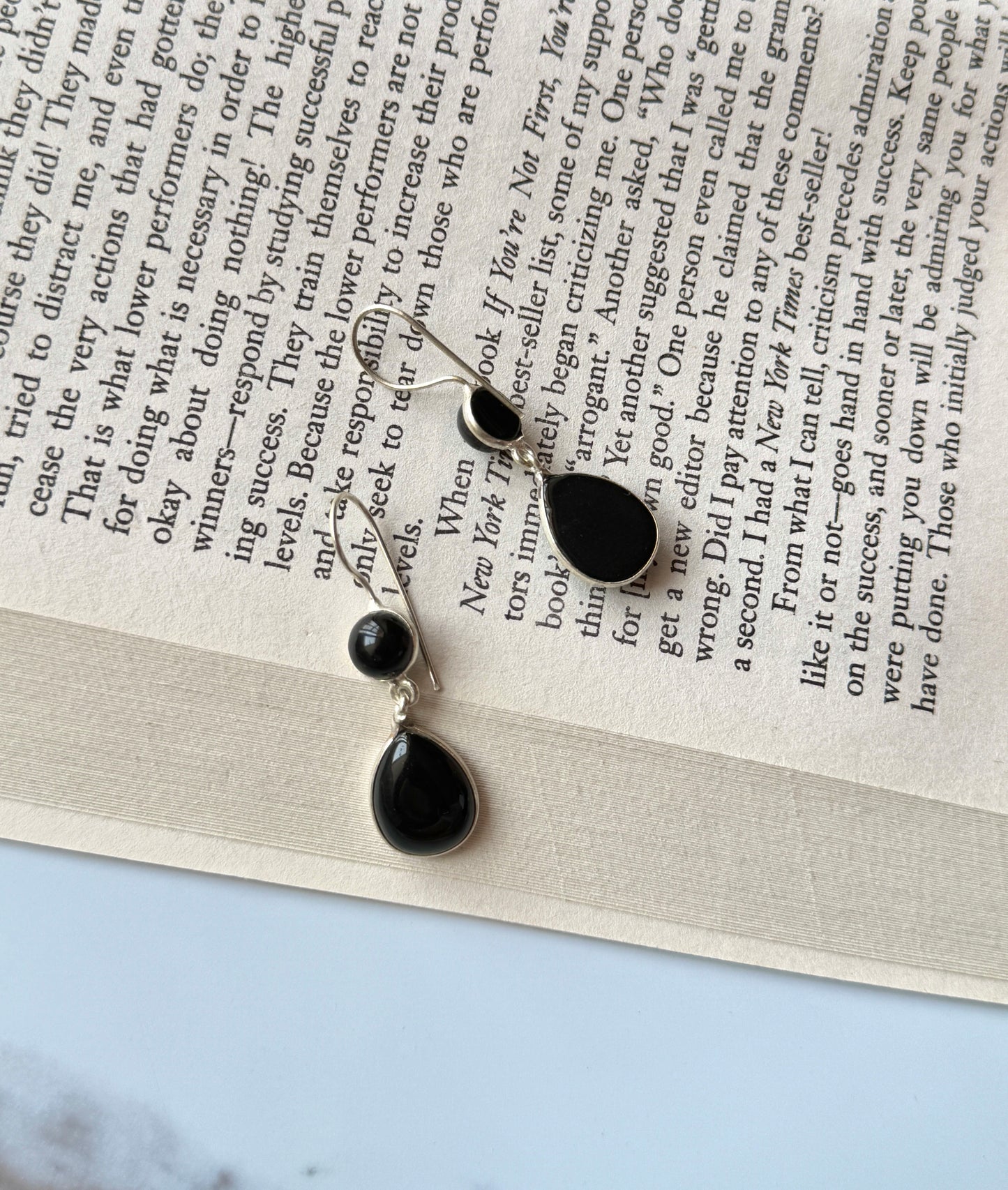 Dual Silk Stone Drop Earrings | Elegant & Timeless