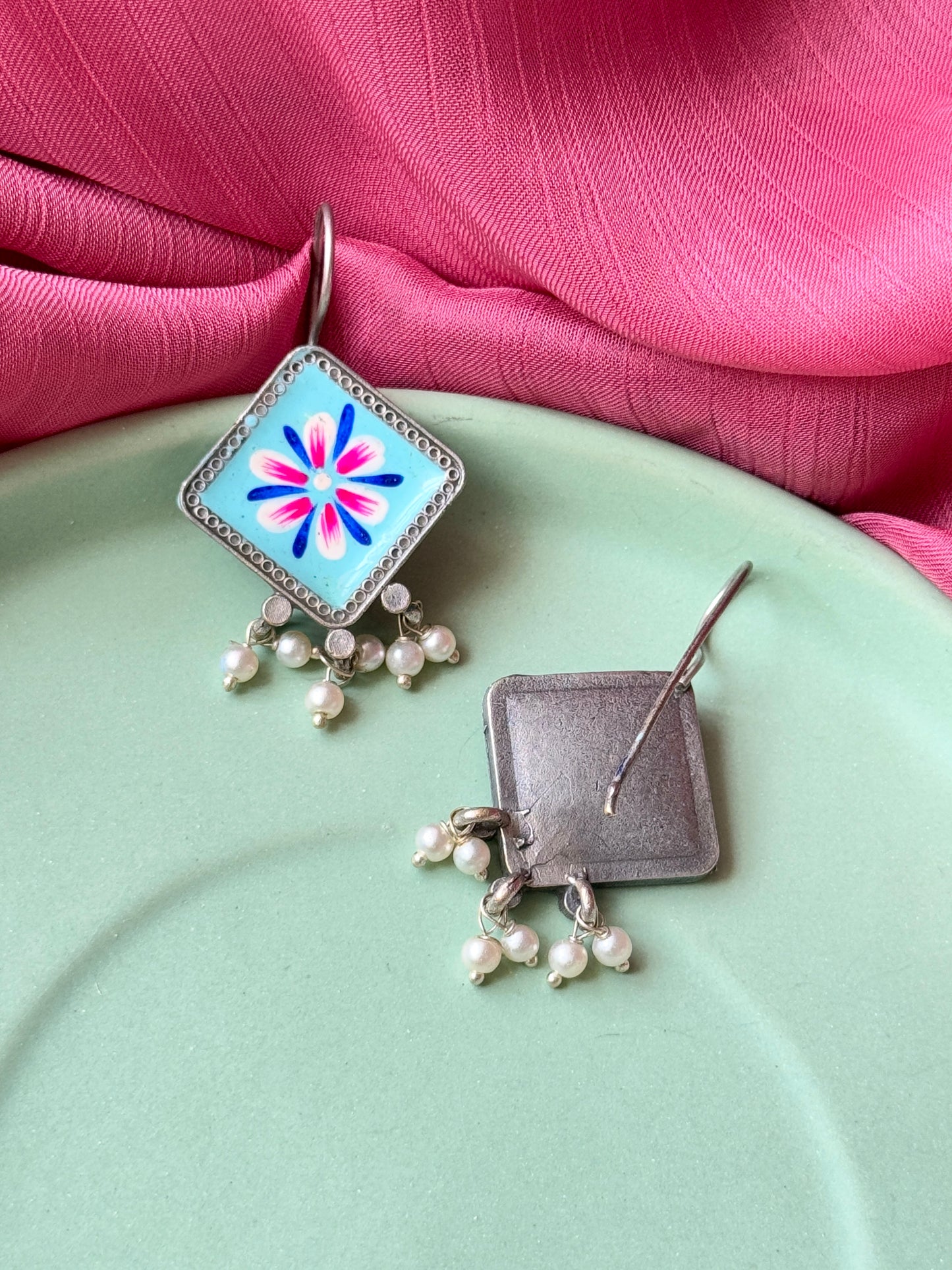 Hand-Painted Hook Earrings