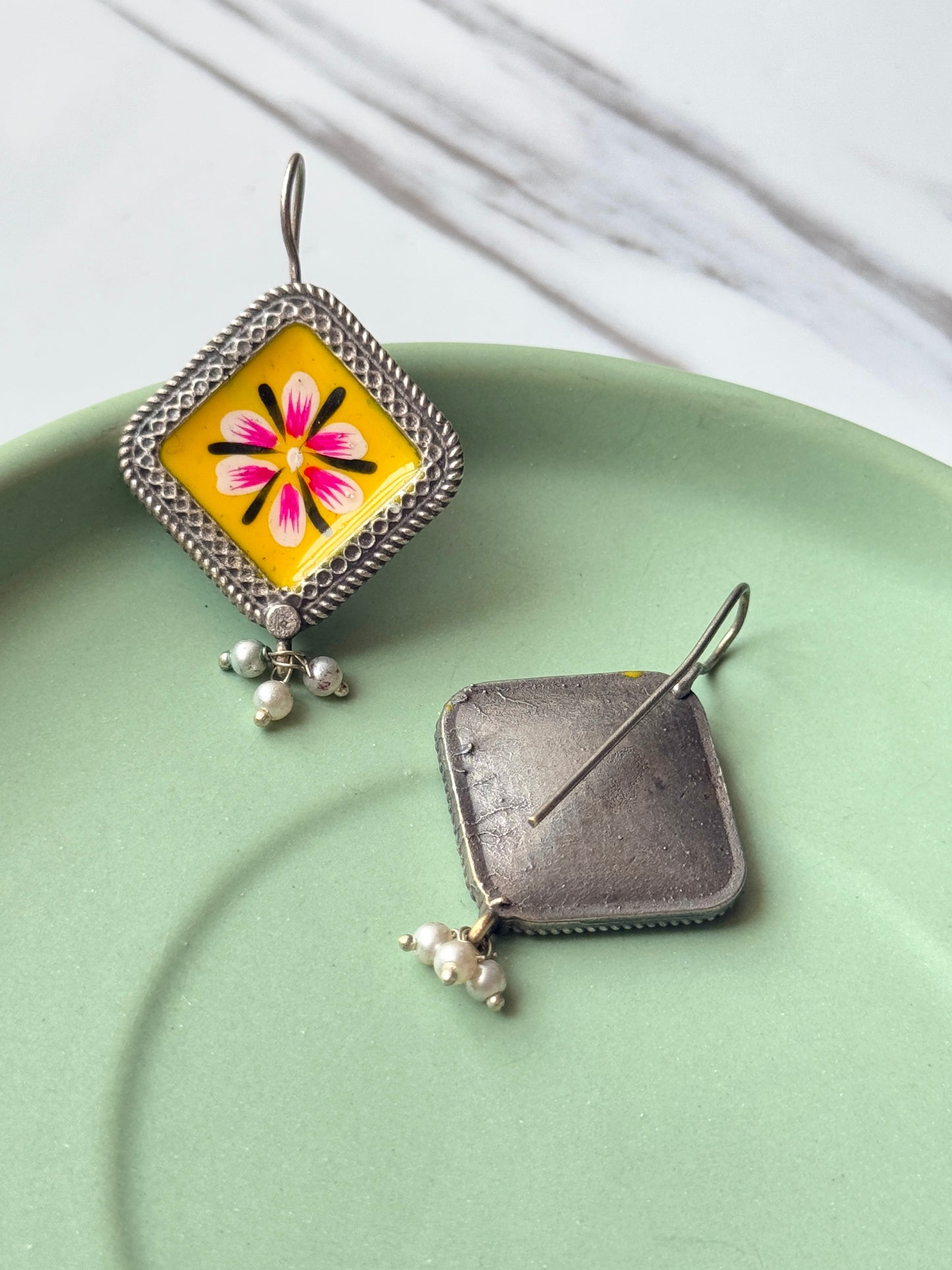 Hand-Painted Hook Earrings