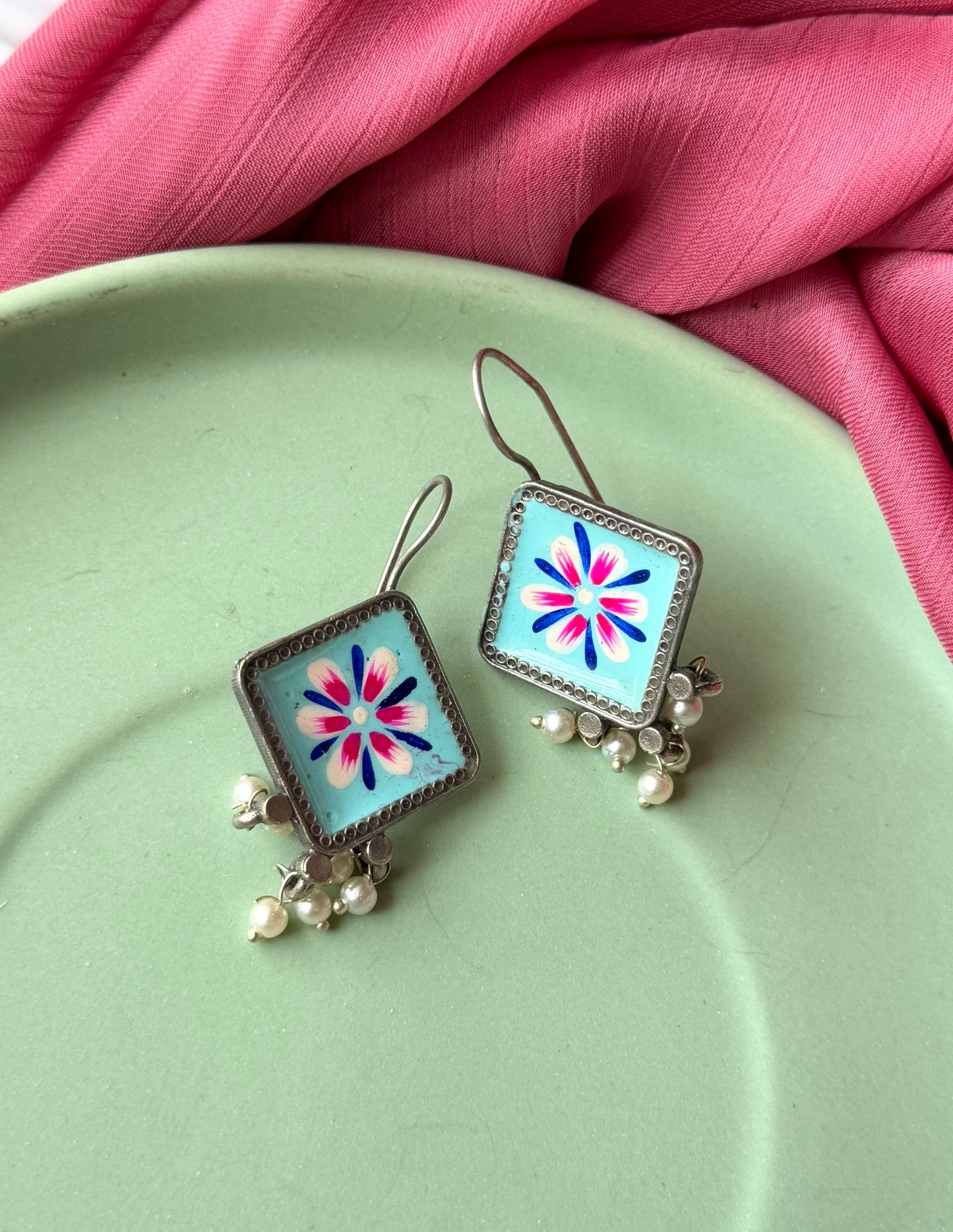 Hand-Painted Hook Earrings