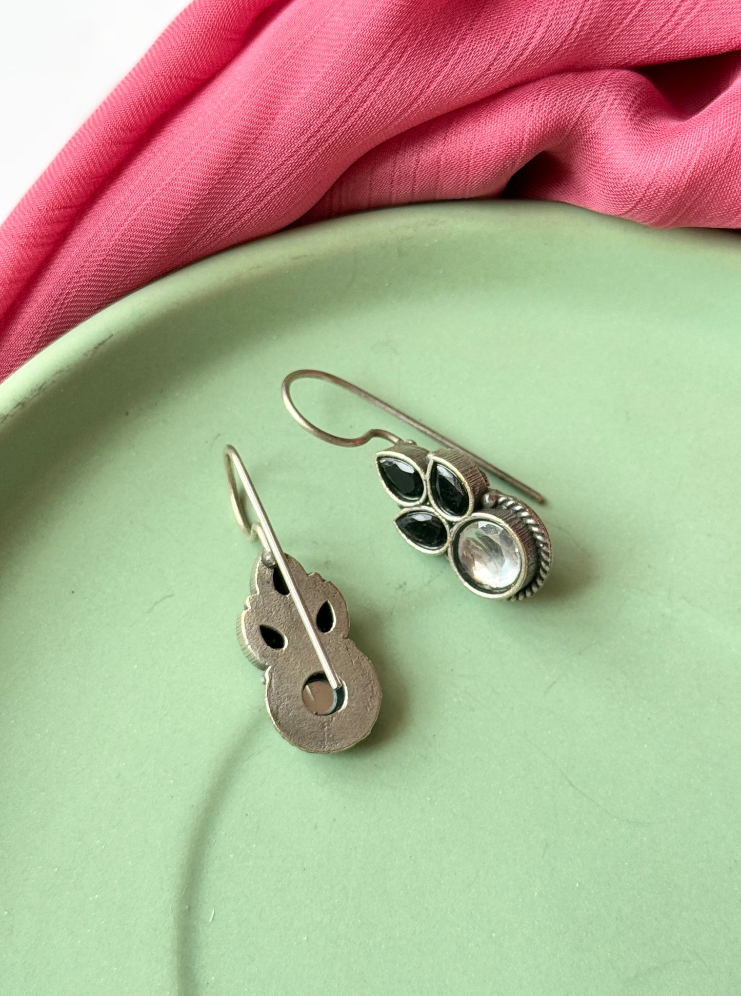German Silver Lightweight Daily Wear Hook Earrings