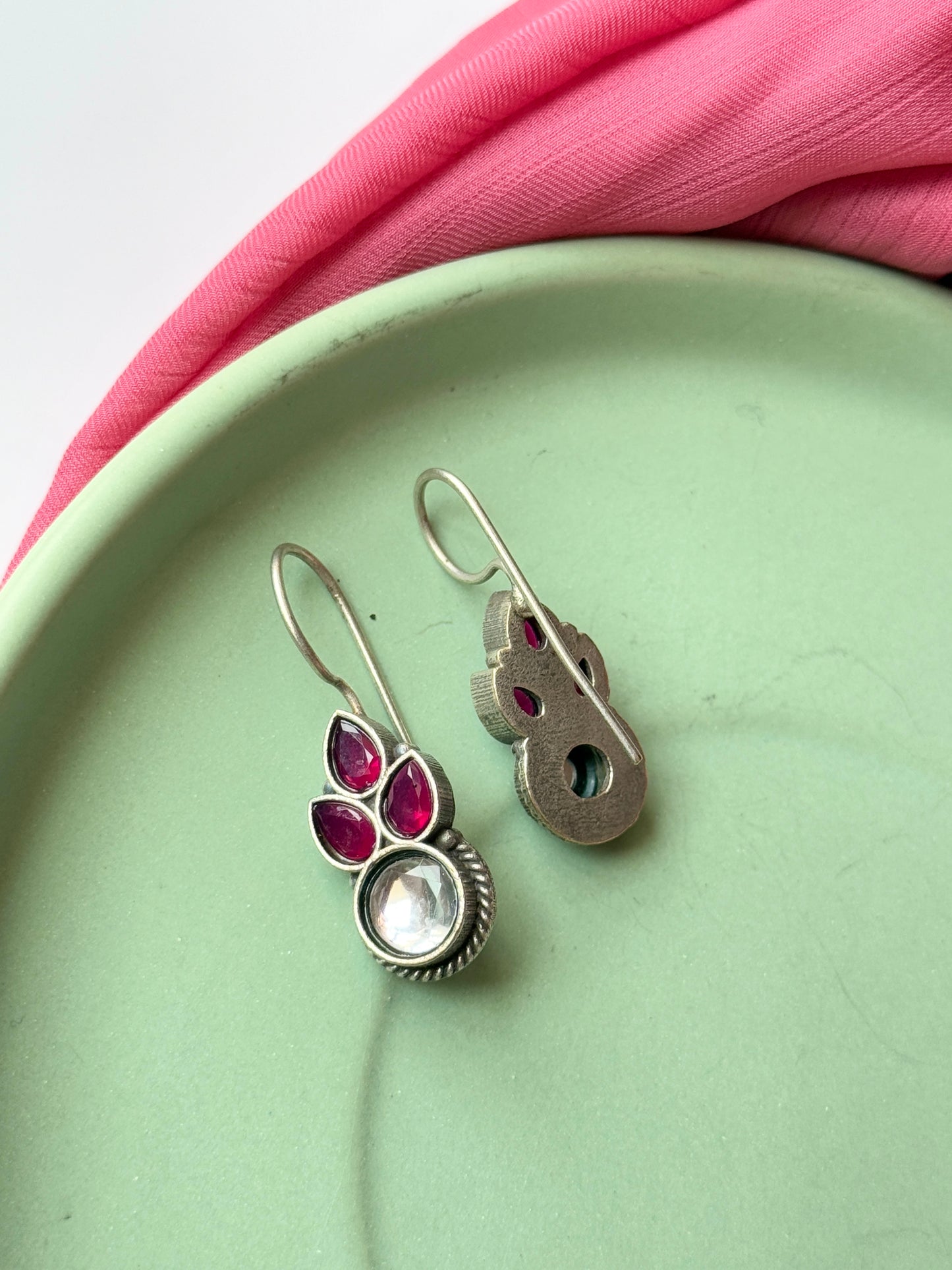 German Silver Lightweight Daily Wear Hook Earrings