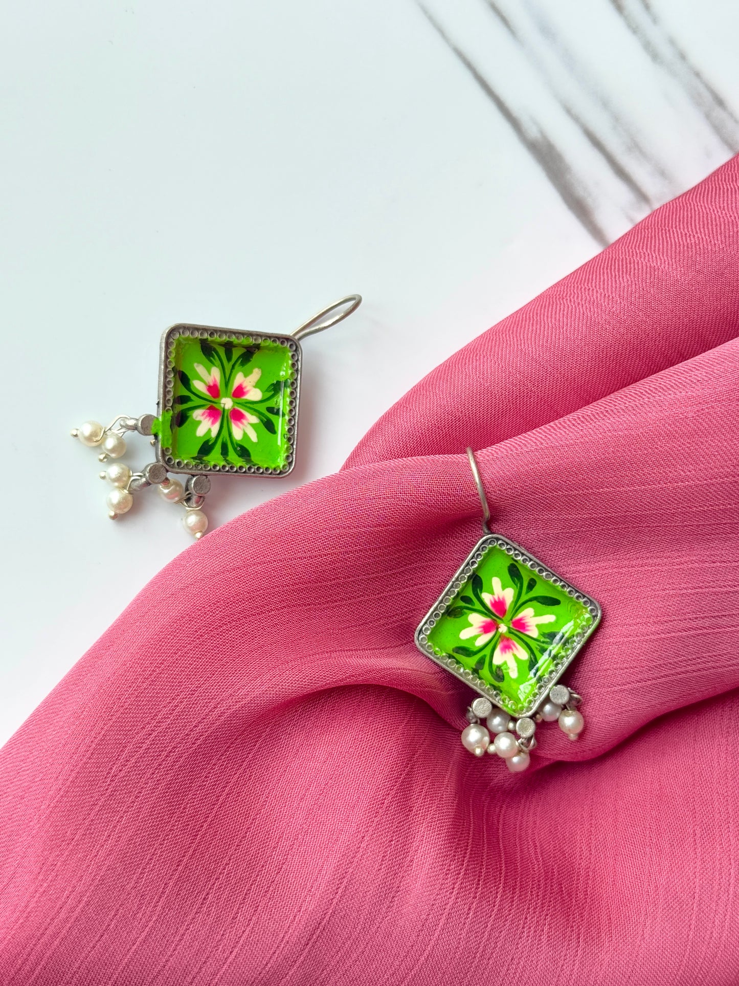 Hand-Painted Hook Earrings