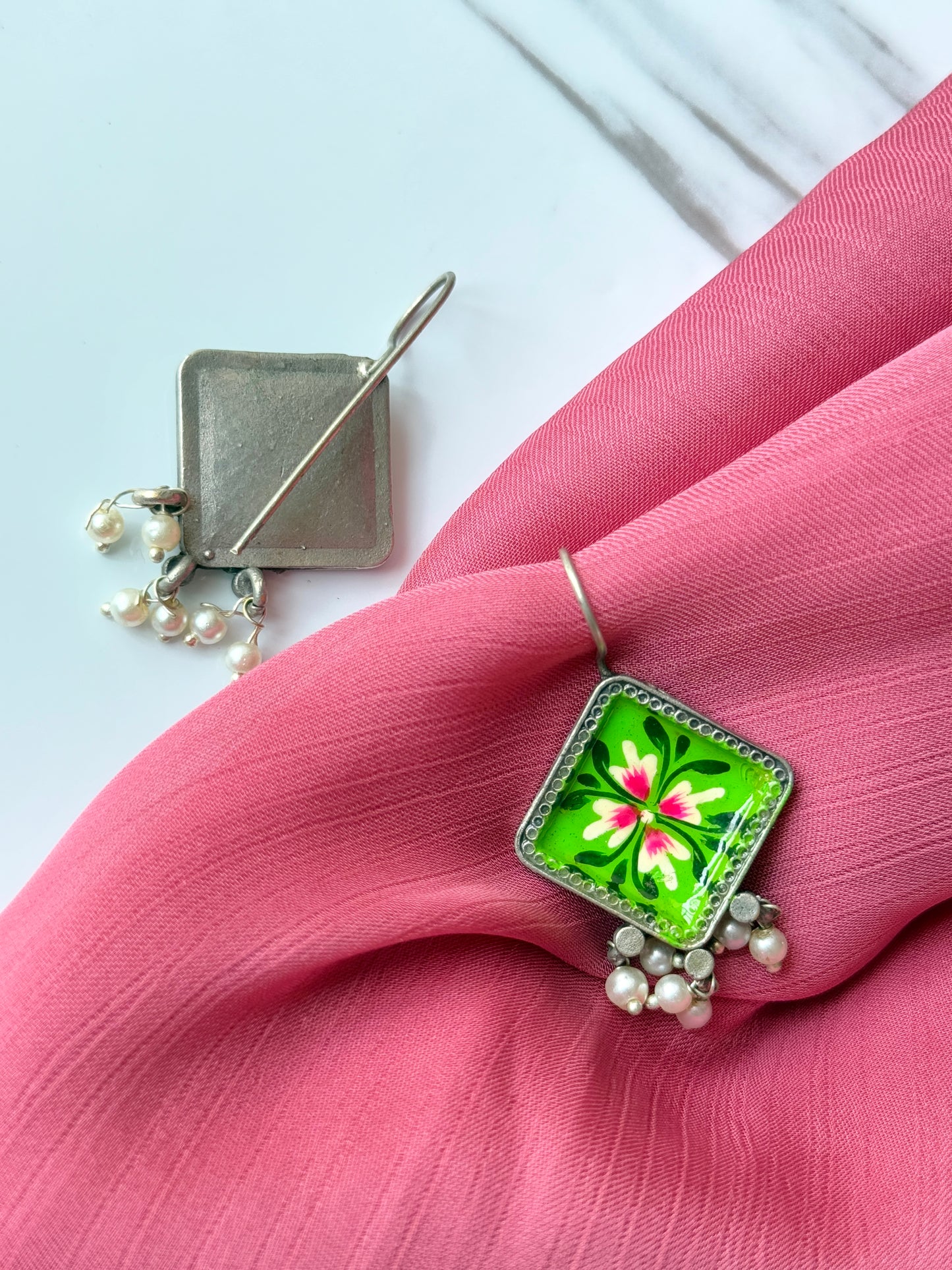 Hand-Painted Hook Earrings