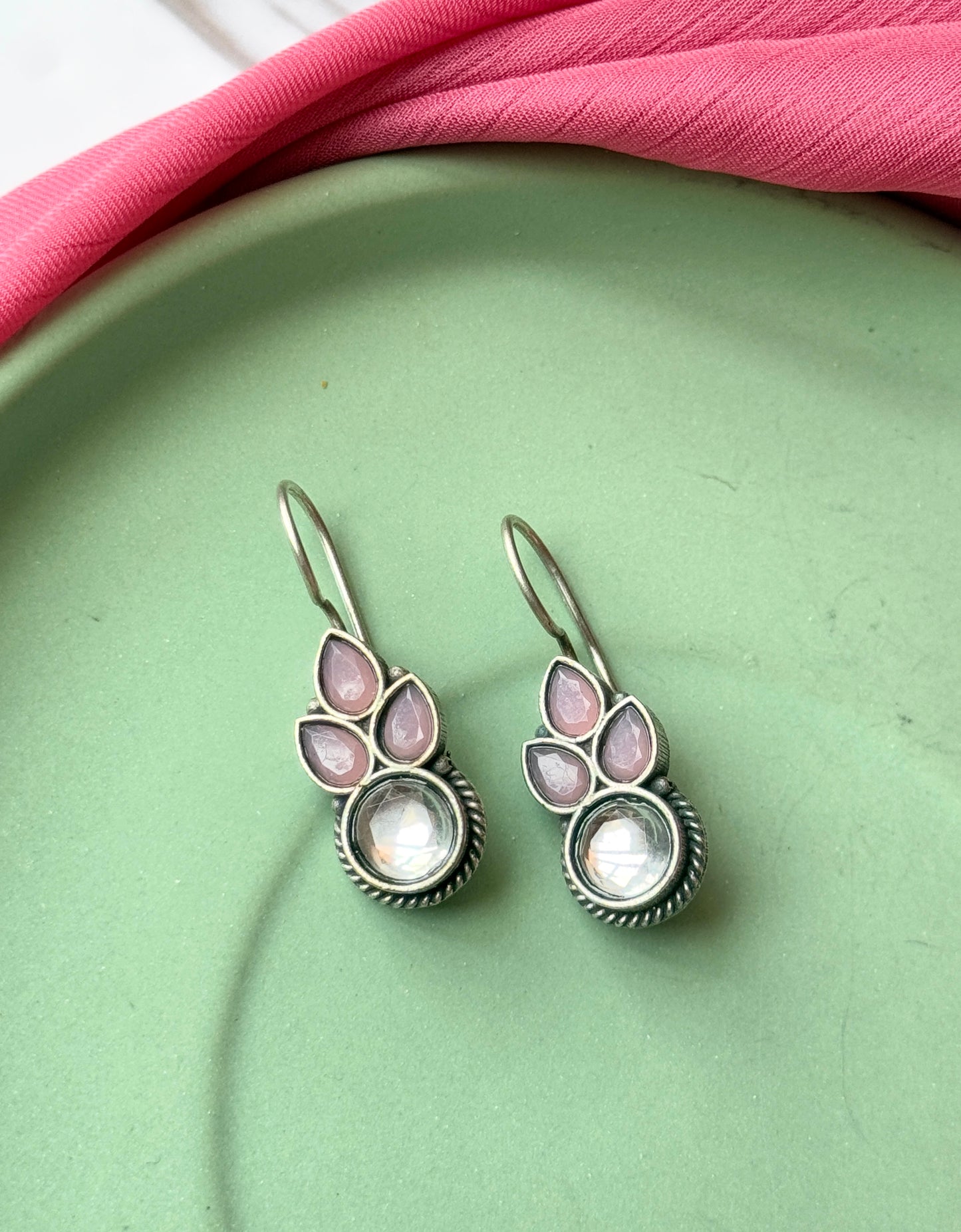 German Silver Lightweight Daily Wear Hook Earrings