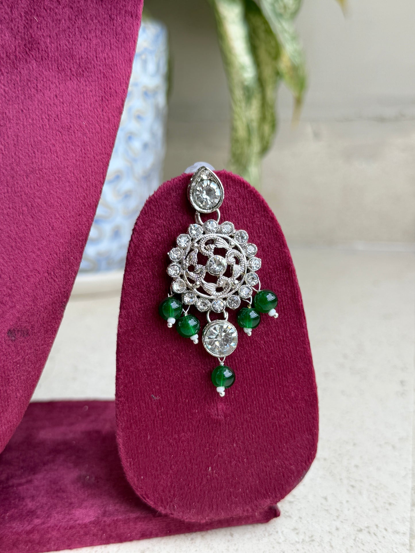 Elegant Necklace Set with Earrings & Maang Tikka