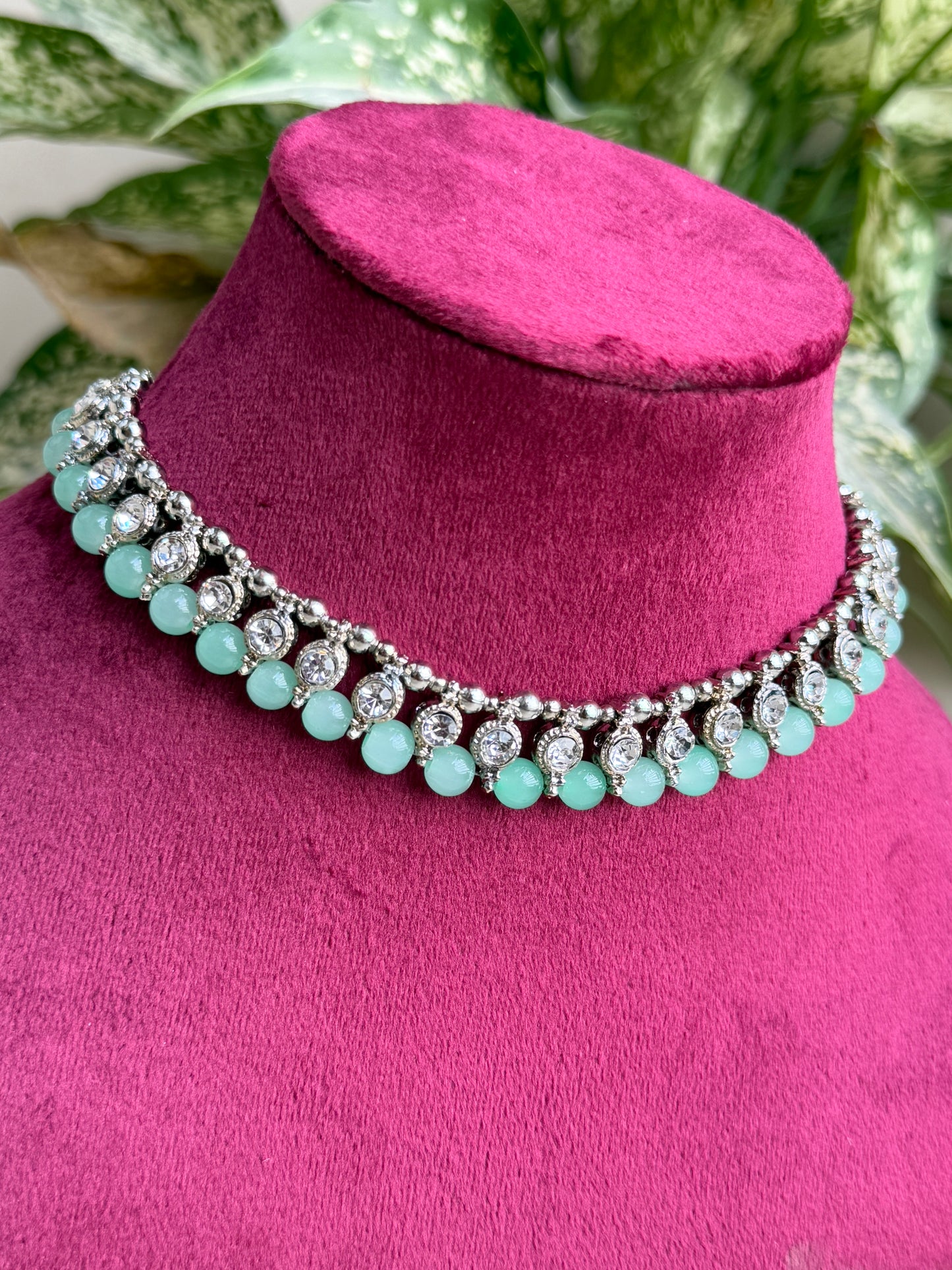 Elegant Necklace Set with Earrings & Maang Tikka