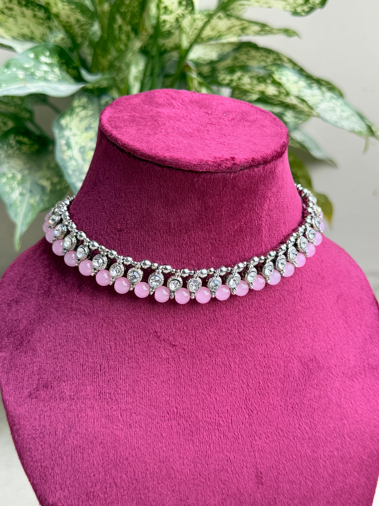 Elegant Necklace Set with Earrings & Maang Tikka