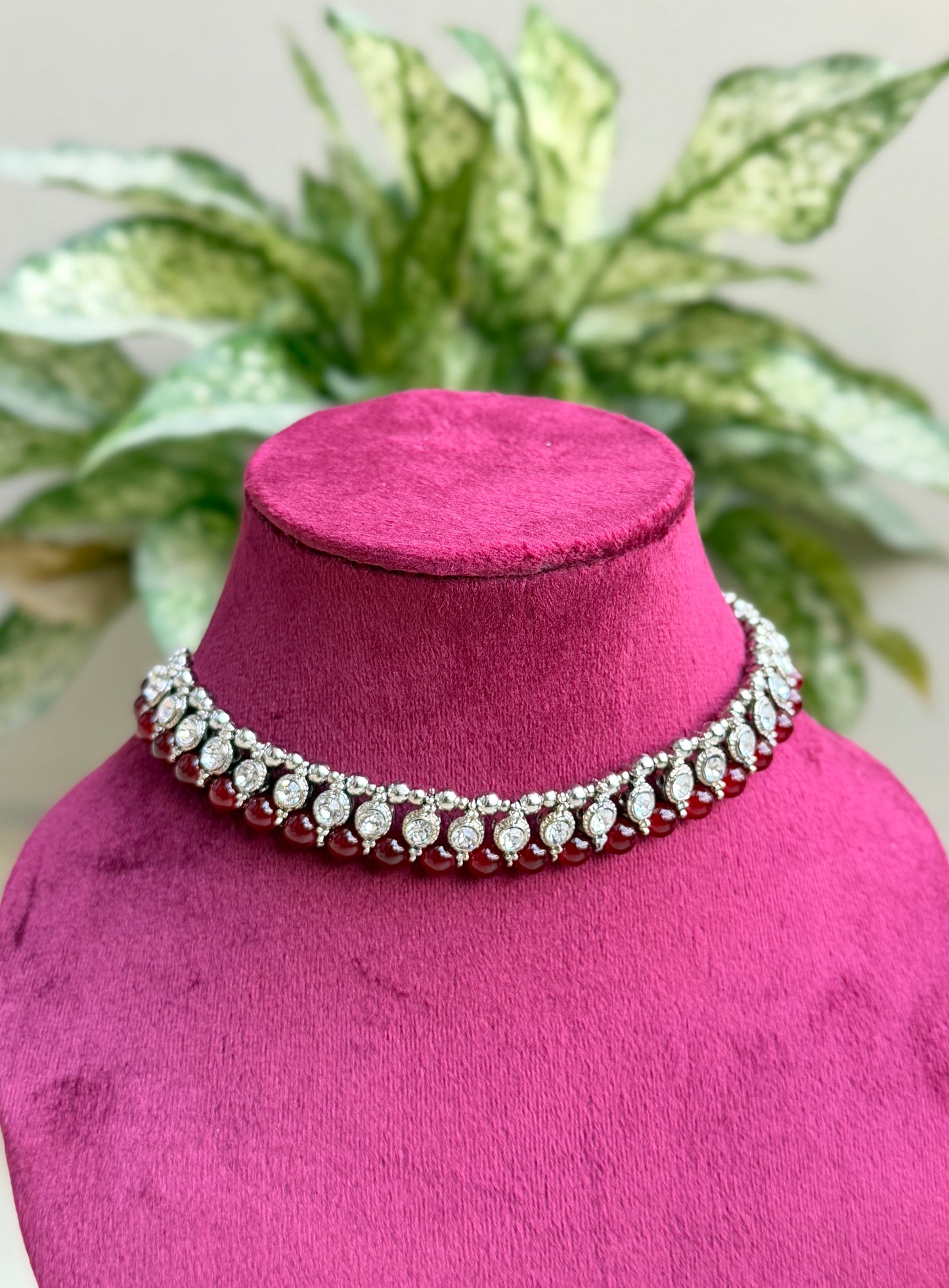 Elegant Necklace Set with Earrings & Maang Tikka