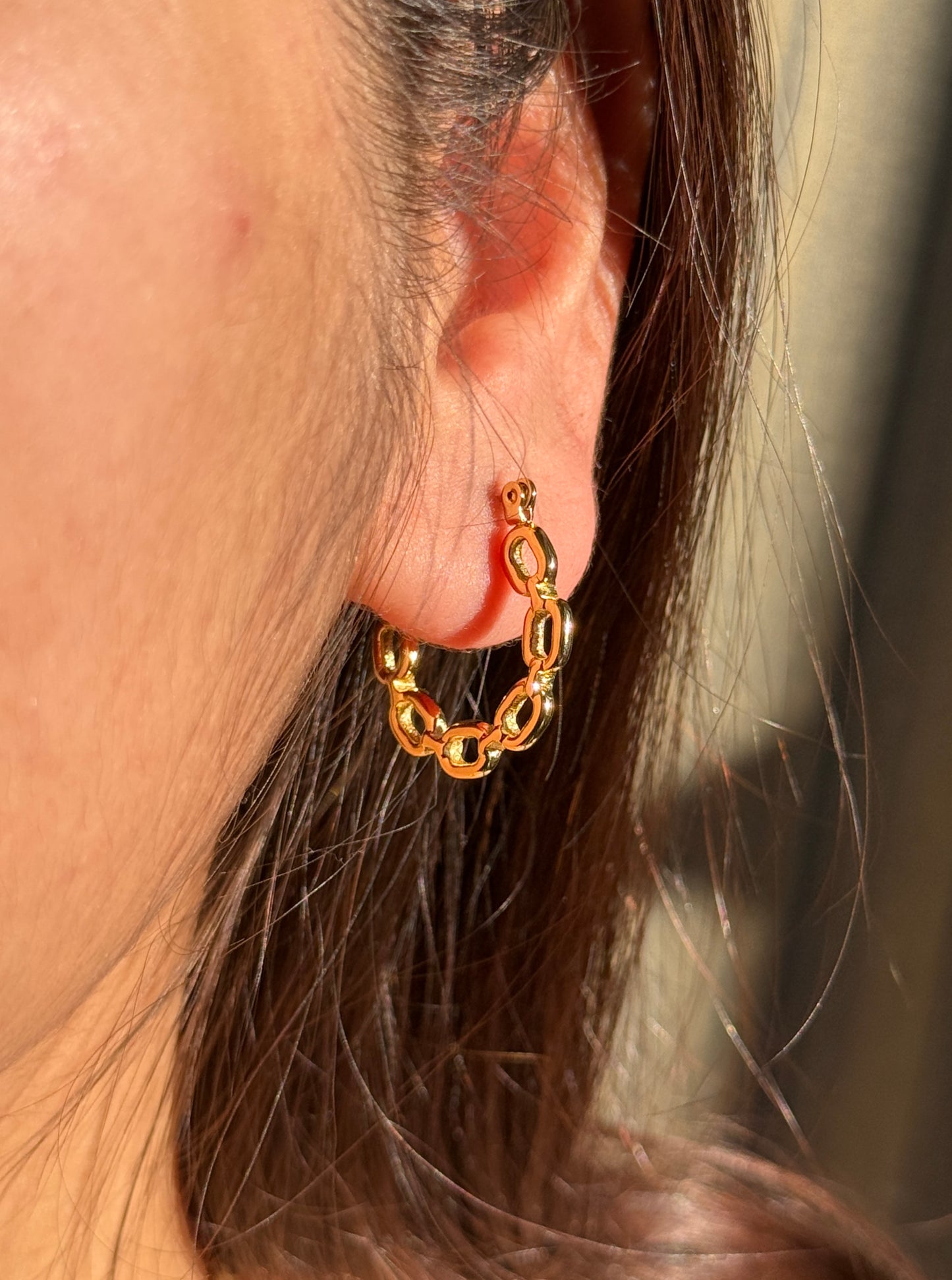 Anti-Tarnish Gold Plated Chain Earrings | Waterproof & Hypoallergenic