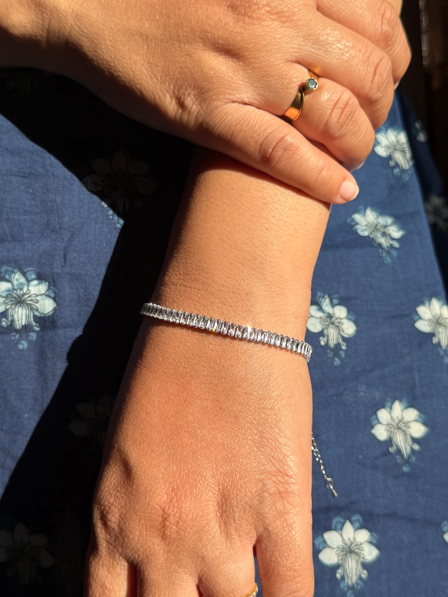 Minimalist Charm Anti-Tarnish Tennis Bracelet