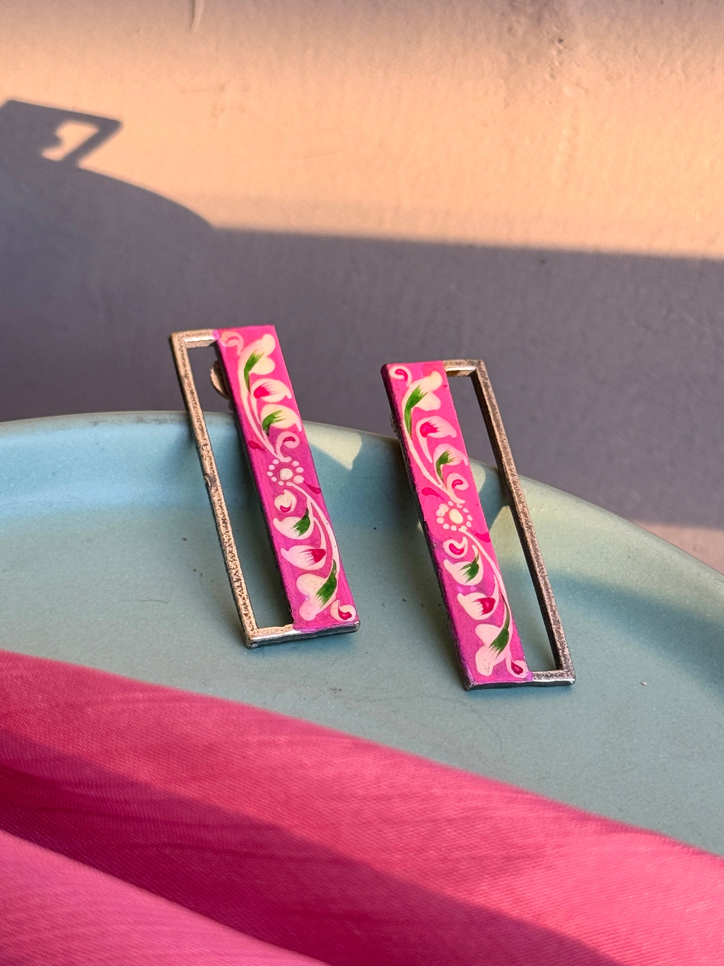 Hand-Painted Statement Earrings