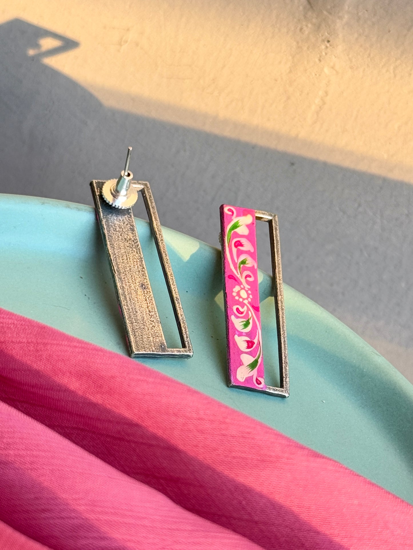 Hand-Painted Statement Earrings