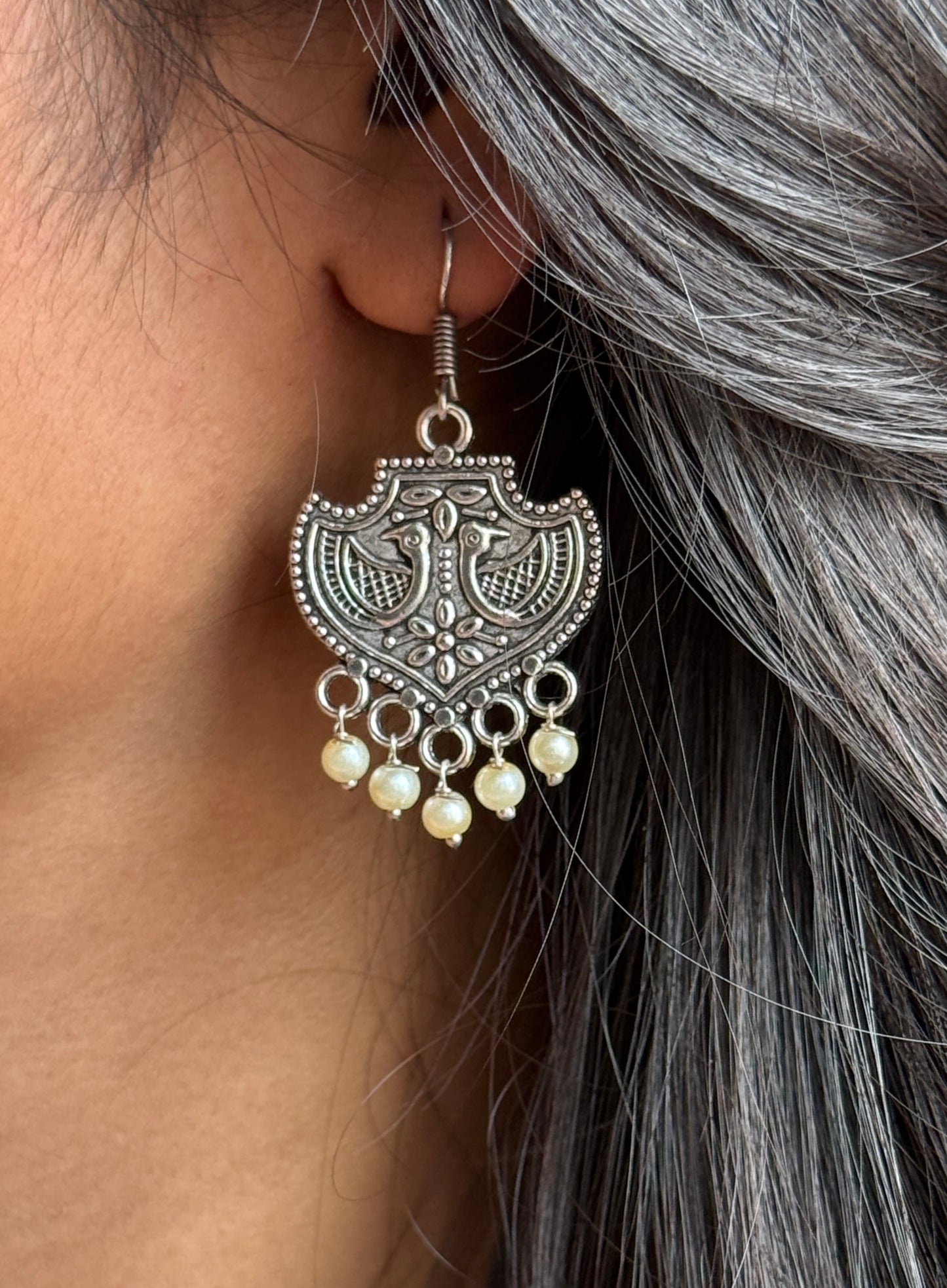 Bollywood Style Peacock Contemporary Hook Earrings