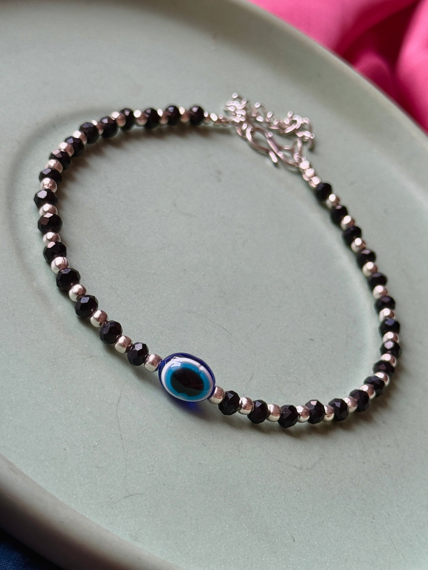 Evil Eye Beads Adjustable Anklet for Women