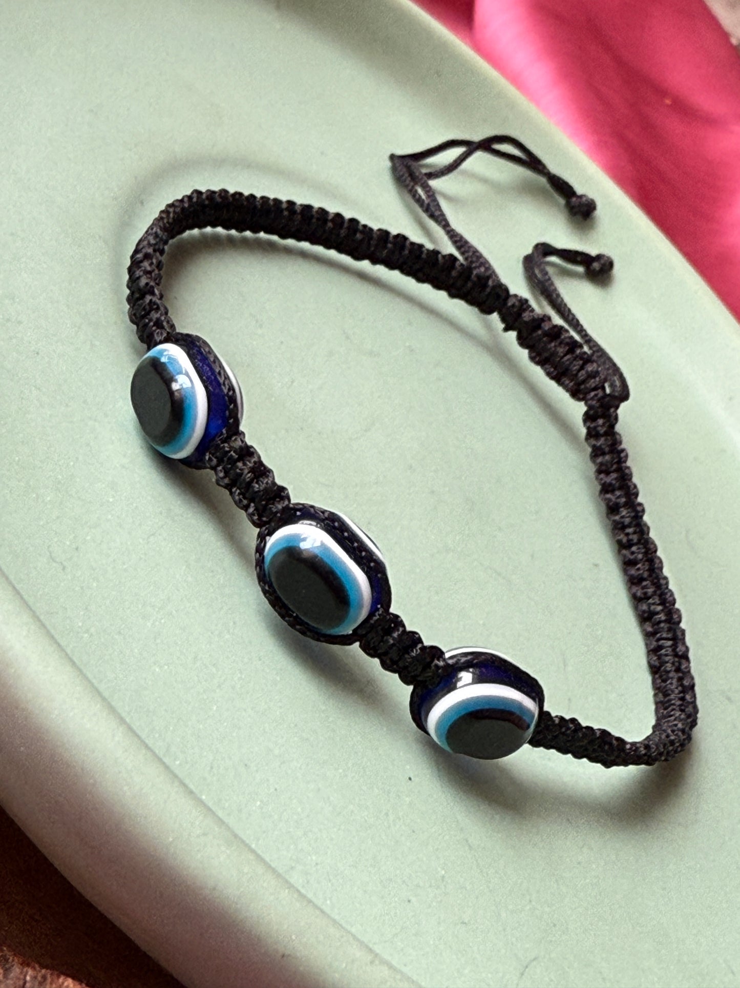 Evil Eye Charm Adjustable Anklet for Women