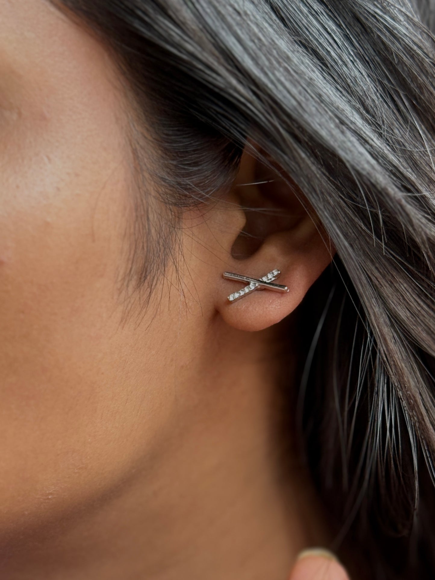 2-in-1 Anti-Tarnish Silver Dangling Earrings