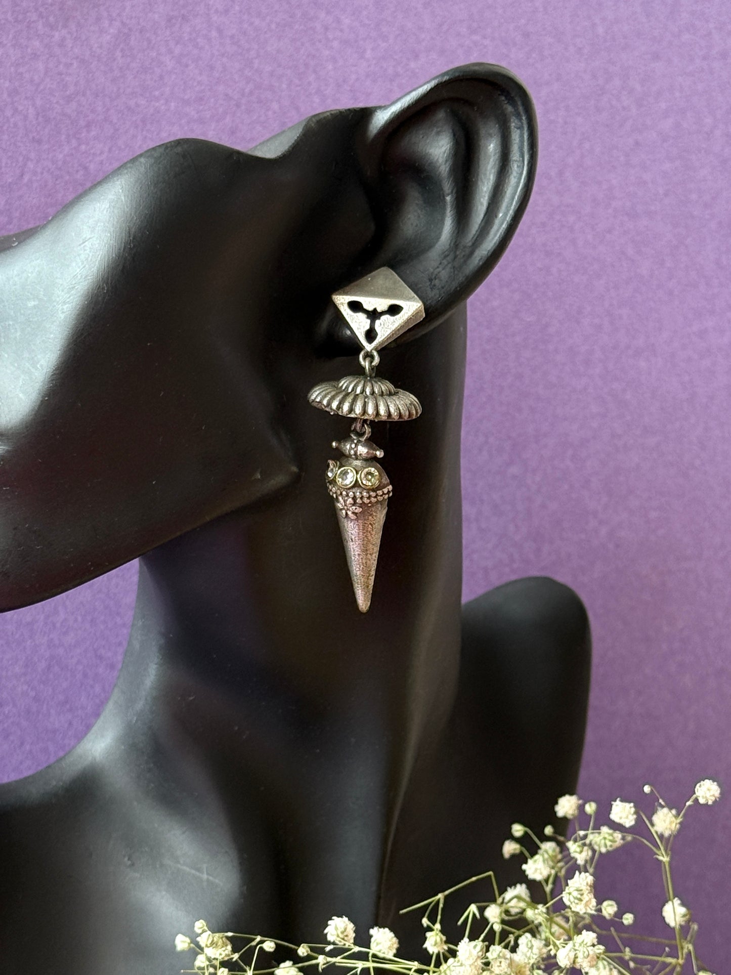 Elegant Brass Drop Earrings