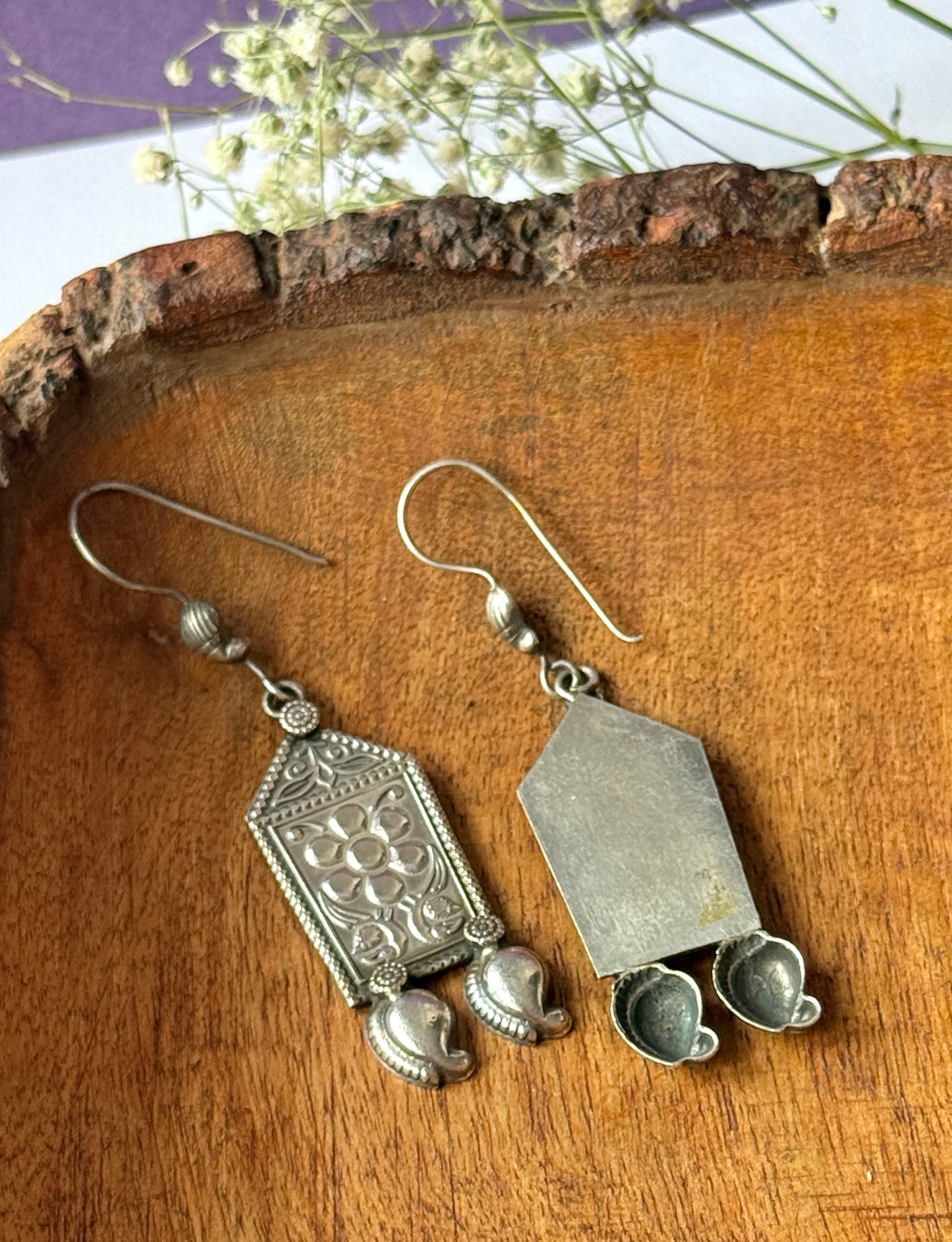 Silver Lookalike Lightweight Hanging Earrings